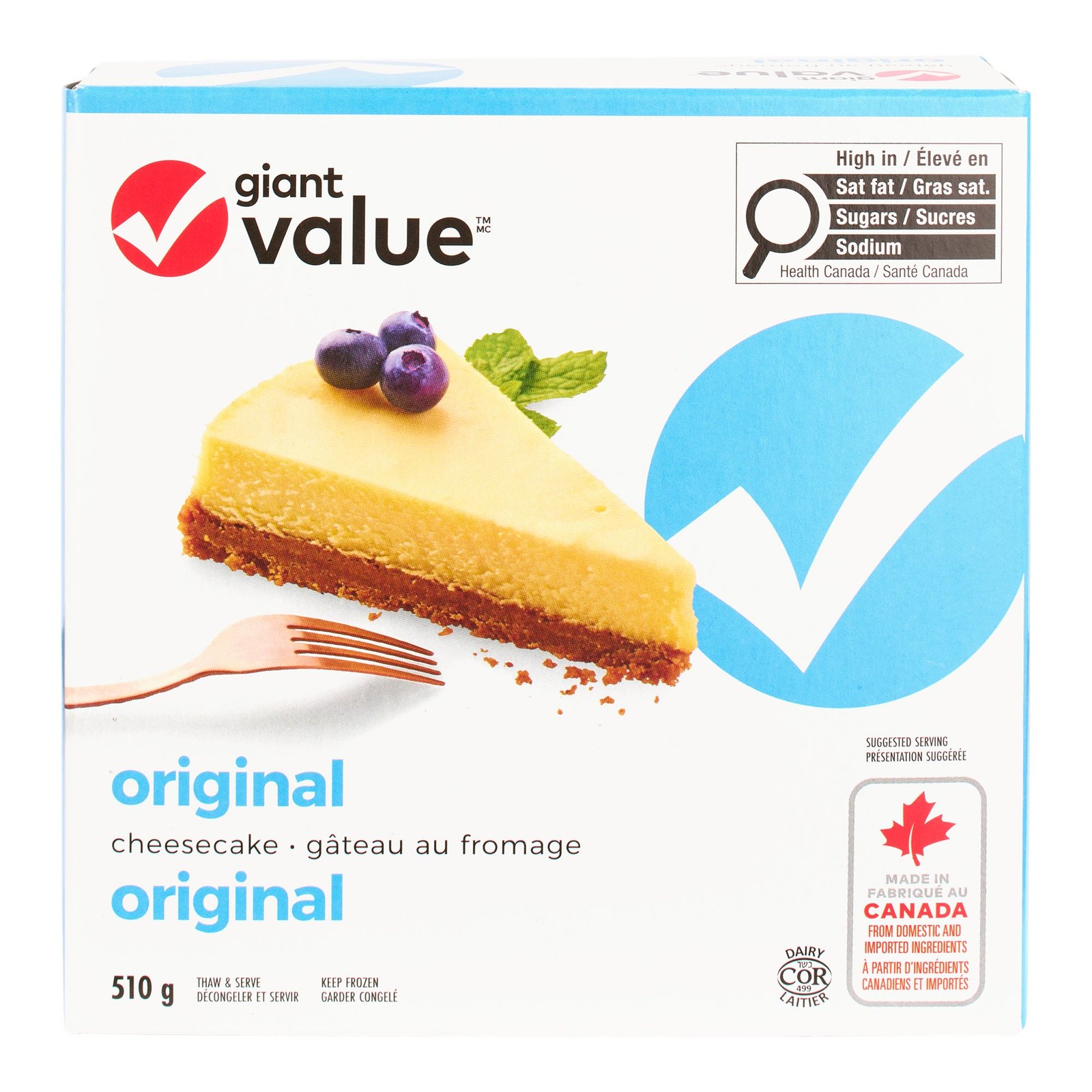 Giant Value Cheesecake, 510 g