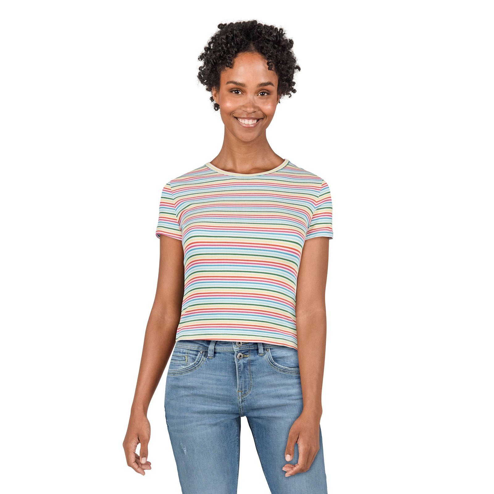 Women's Striped Ribbed Tee