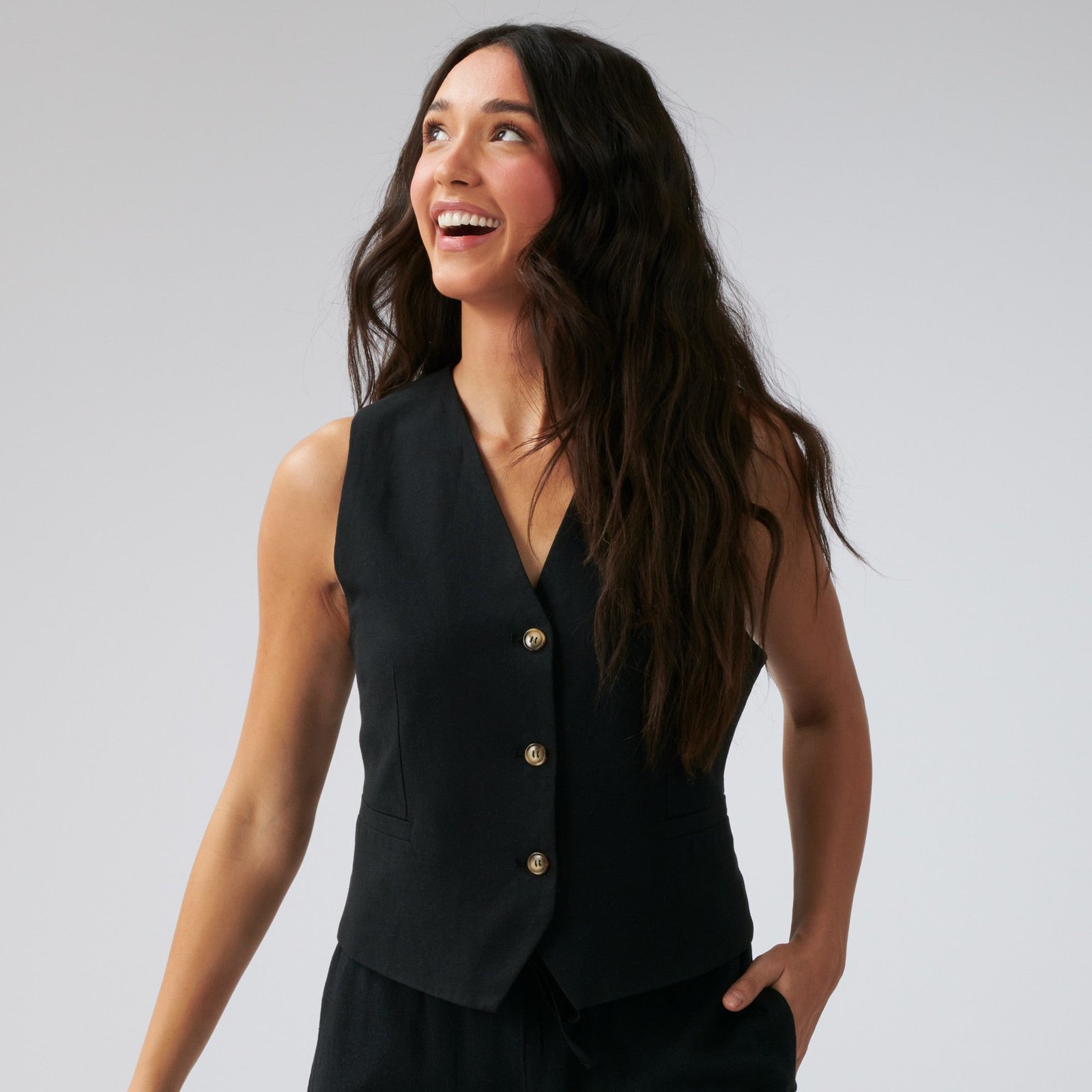 lily morgan Women's Linen Vest
