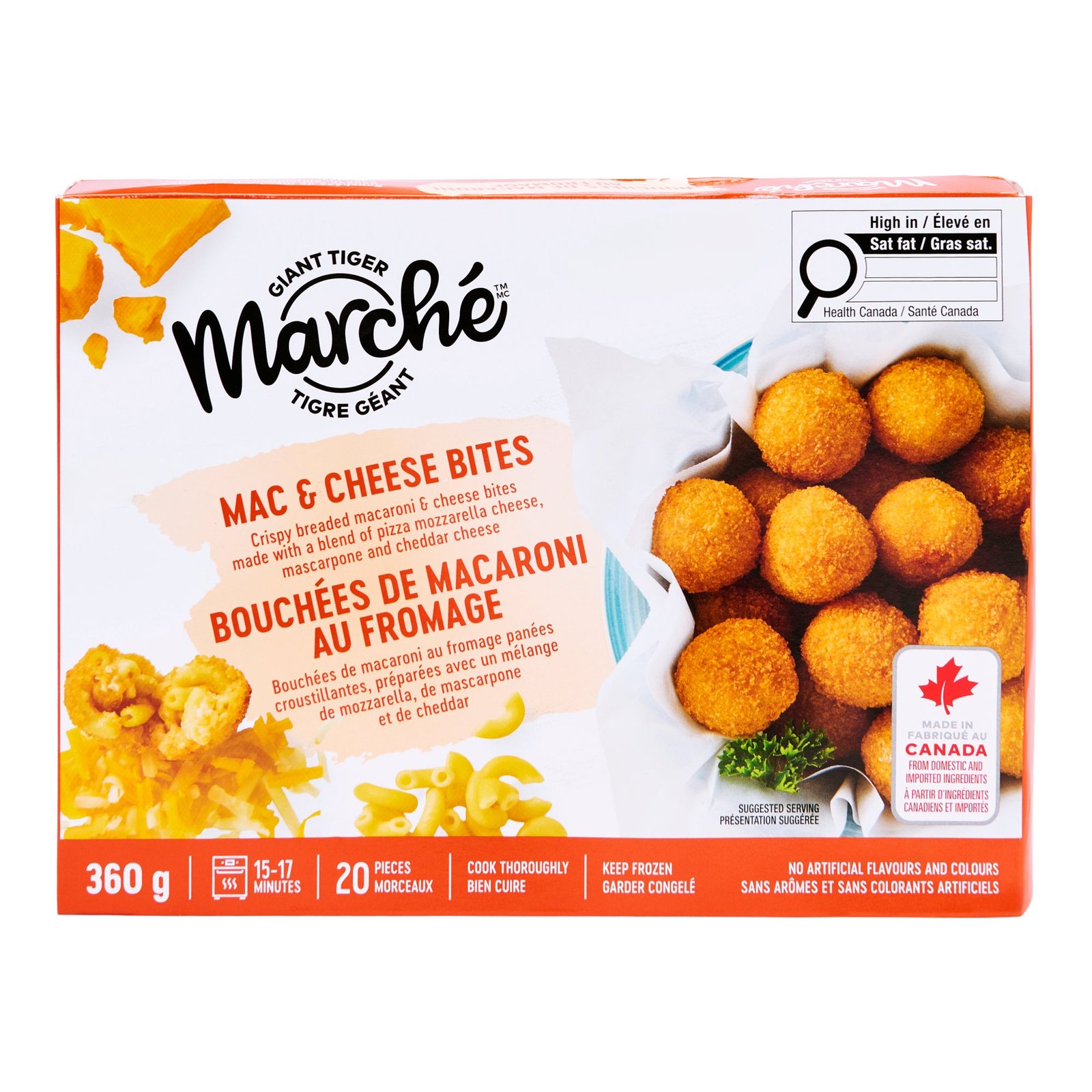 Giant Tiger Marché Mac & Cheese Bites, 20-Pack, 360 g
