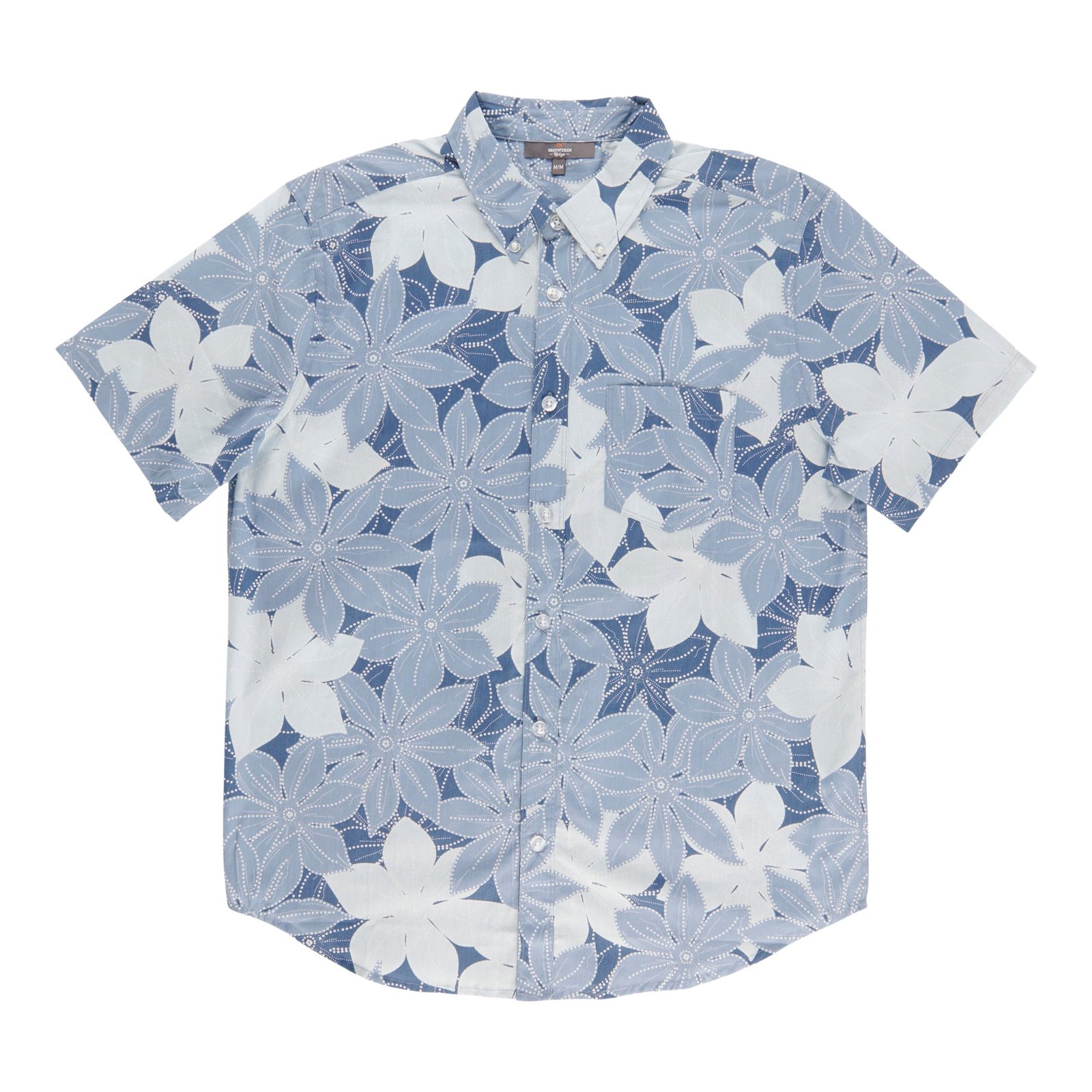 Mountain Ridge Men's Printed Cotton Short Sleeve Button-Up Shirt