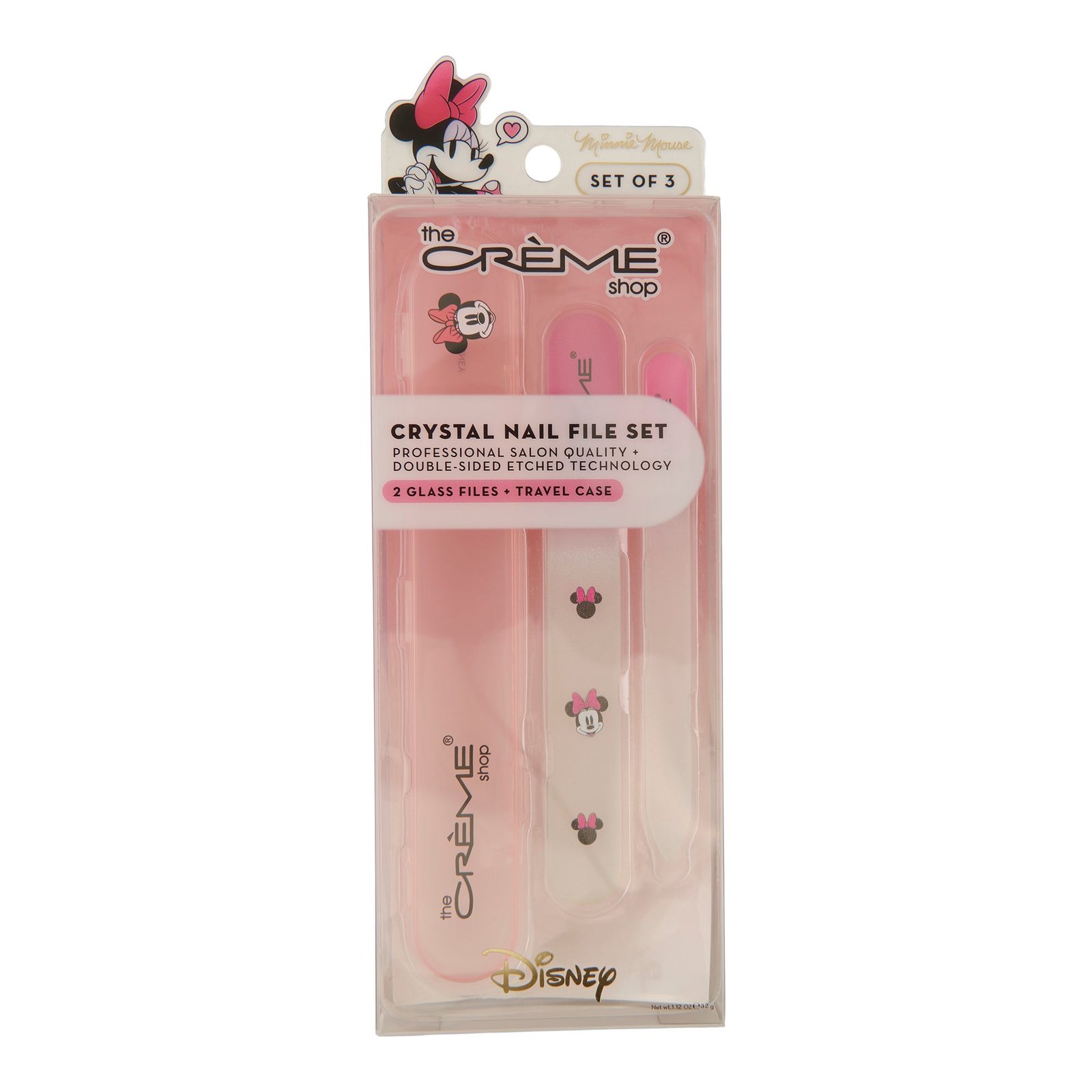 The Crème Shop x Disney Minnie Nail Files + Case, 3-Pieces