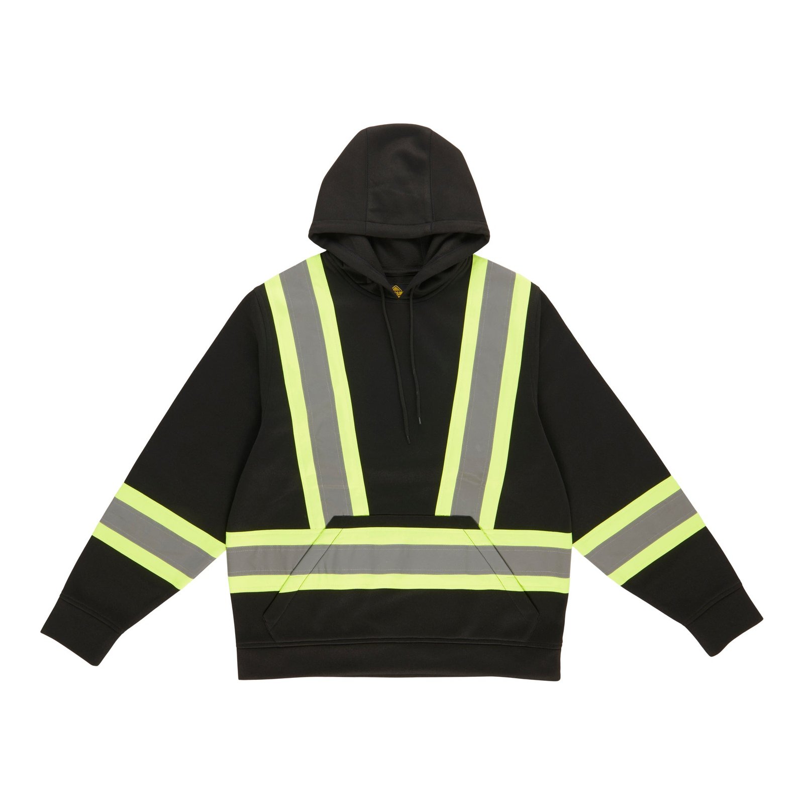 Tradesmax Pro Men's High Visibility Hoodie, Black