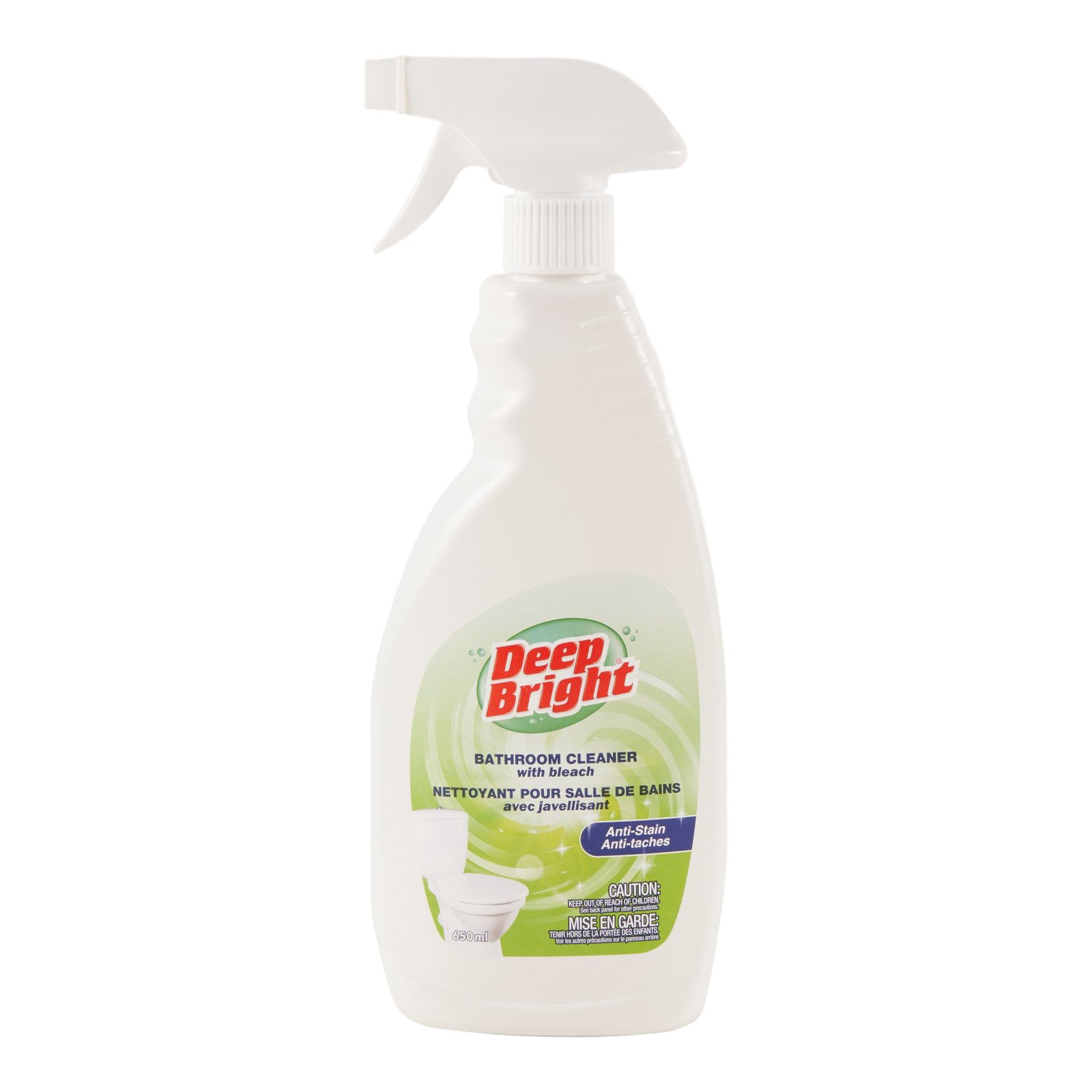 Deep Bright Bathroom Cleaner with Bleach, 650 ml