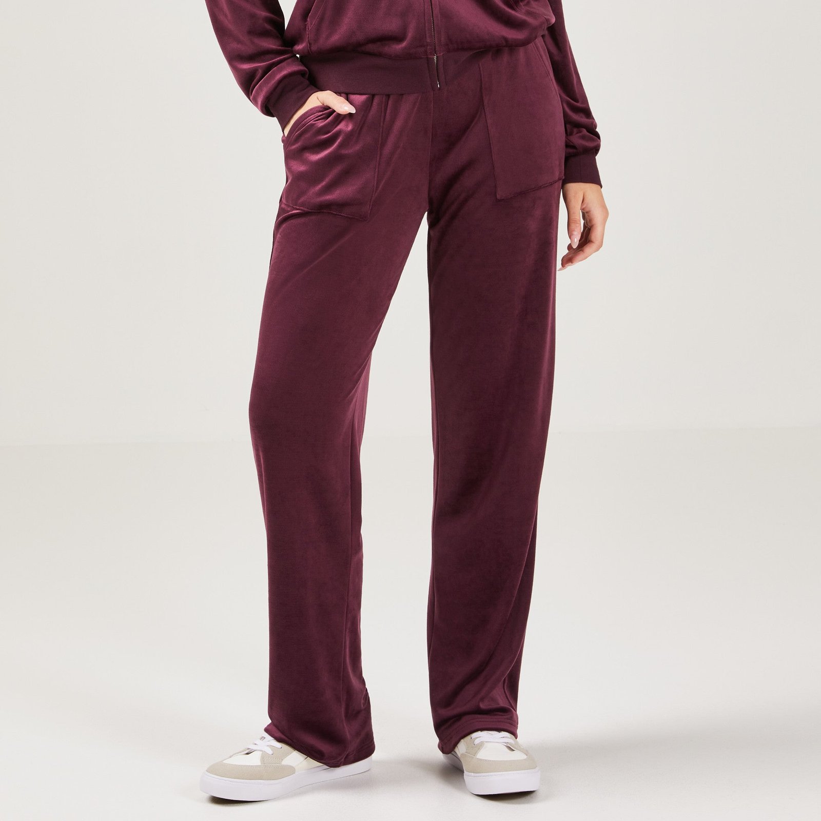 mySTYLE Women's Velour Porkchop Pocket Pants