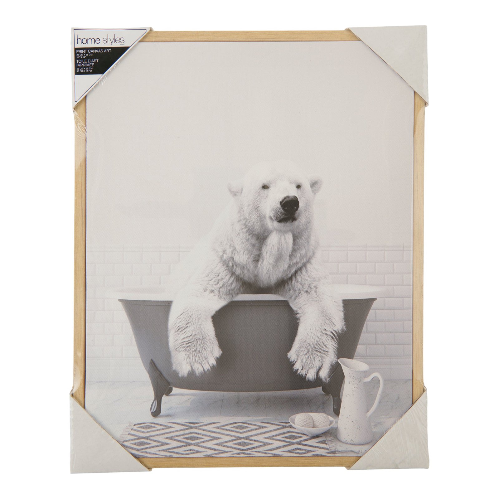 HomeStyles Framed Bathroom Wall Art, 11-in x 14-in.