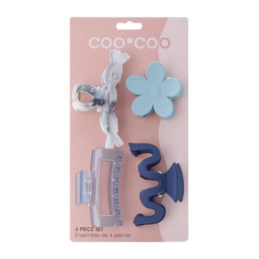 Coo Coo Assorted Claw Clips, 4-Piece