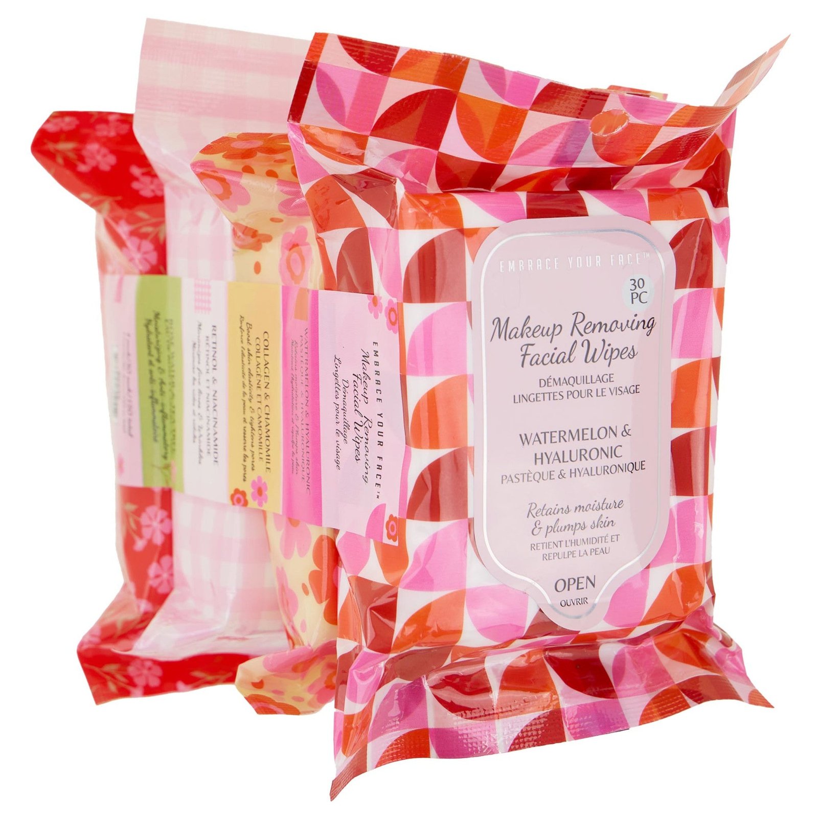 Embrace Your Face Makeup Removing Wipes, 4-Pack