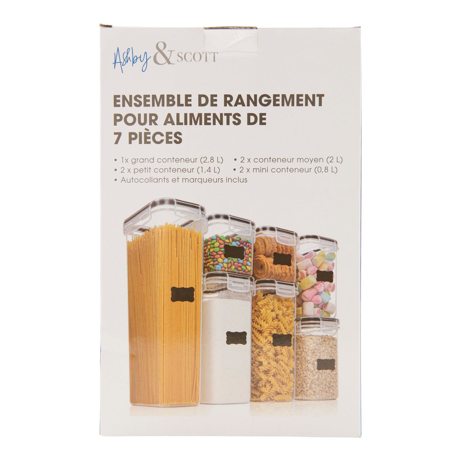 Ashby & Scott Airtight Food Storage Container Set, 7 Piece