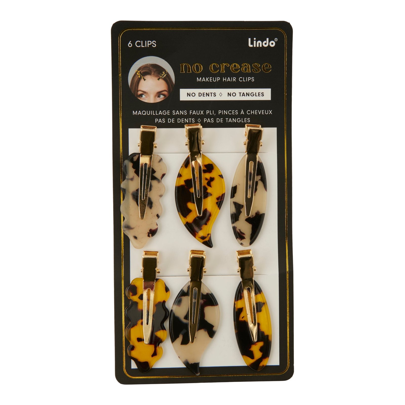 Lindo No Crease Hair Clips, 6-Pack