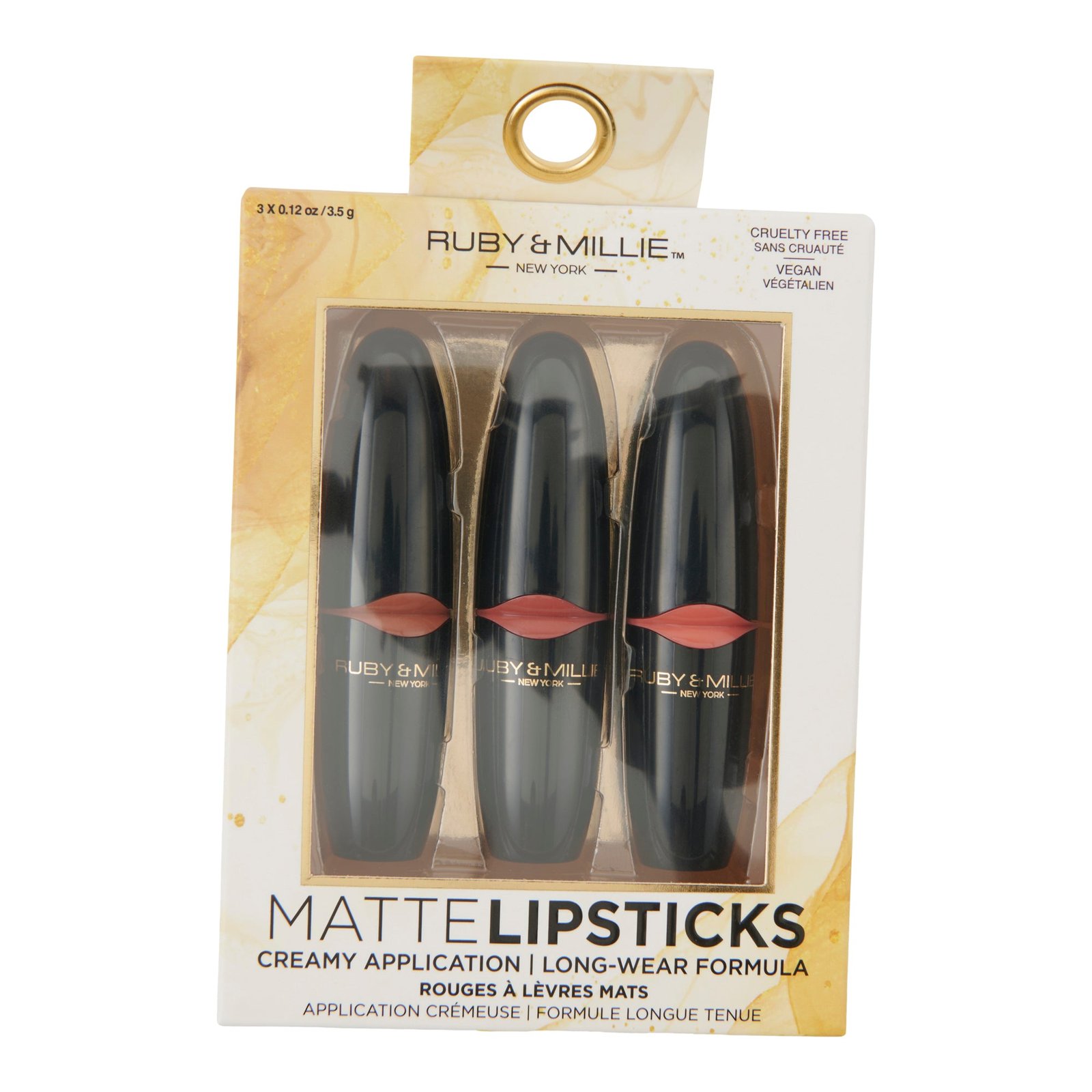 Ruby & Millie Matte Lipstick, 3-Pack