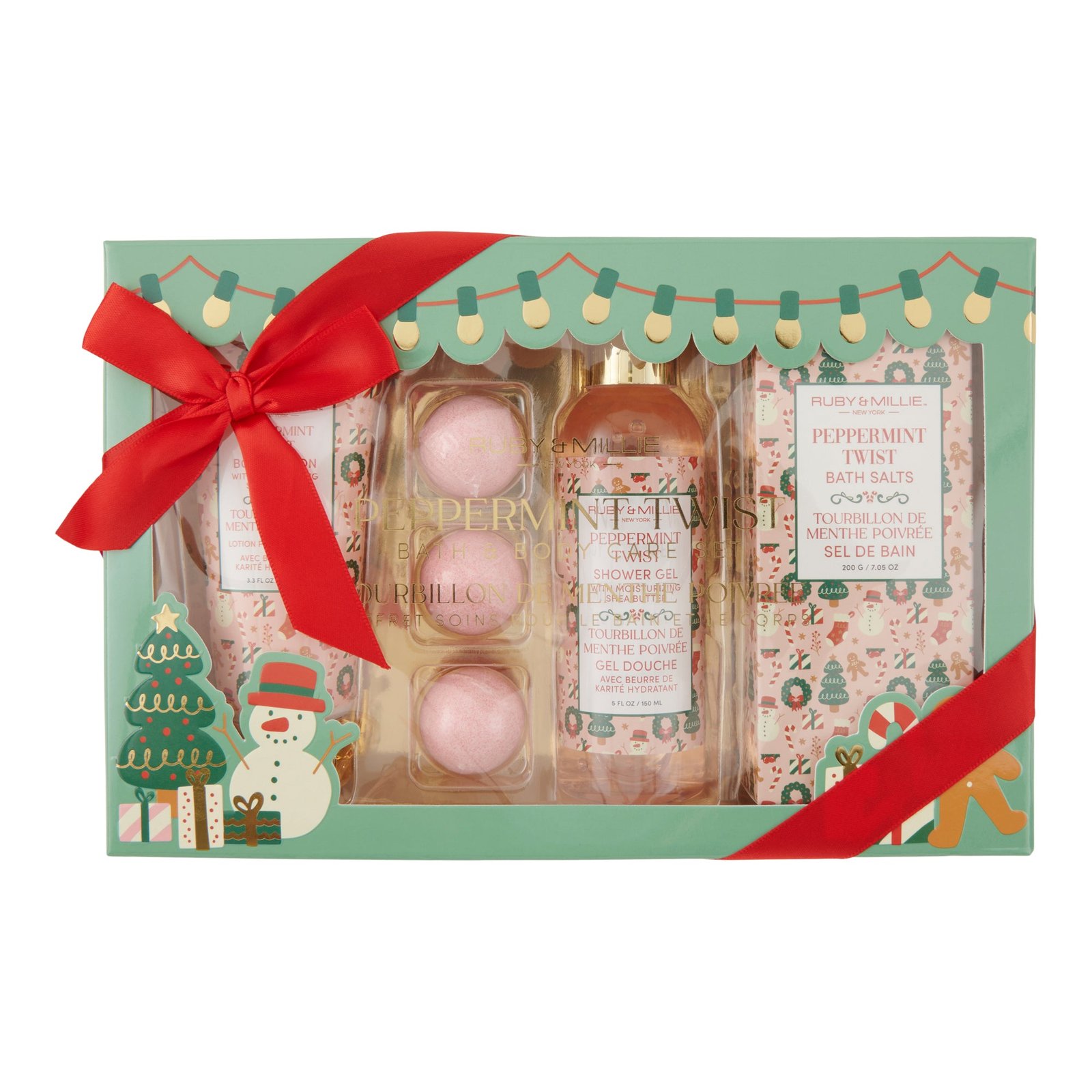Ruby & Millie Peppermint Twist Bath Set