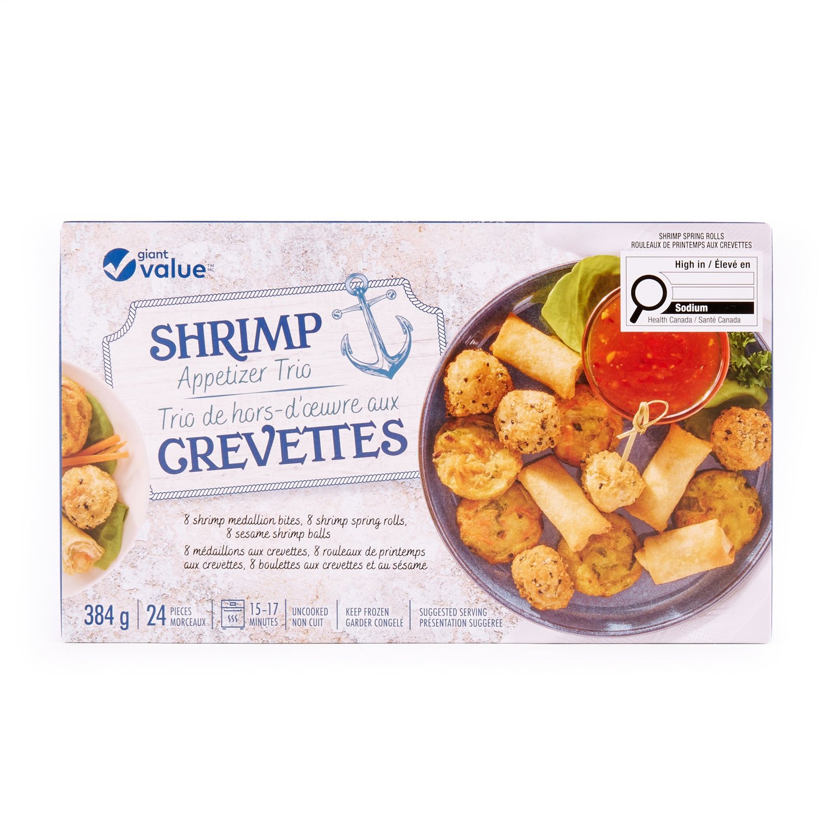 Giant Value Shrimp Appetizer Trio, 384 g
