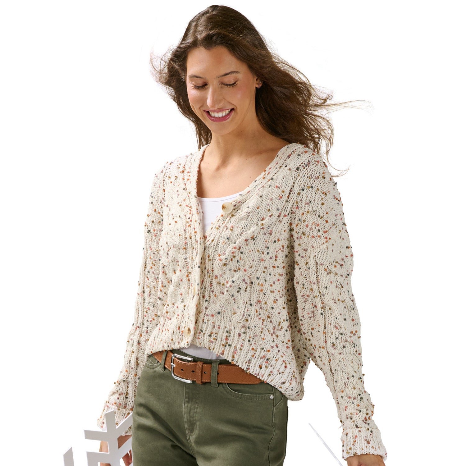 mySTYLE Women's Cable Cardigan