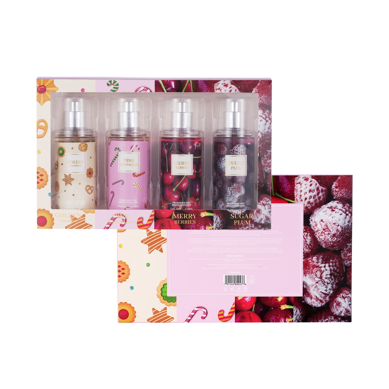 Holiday Treats Body Mist, 4-Piece