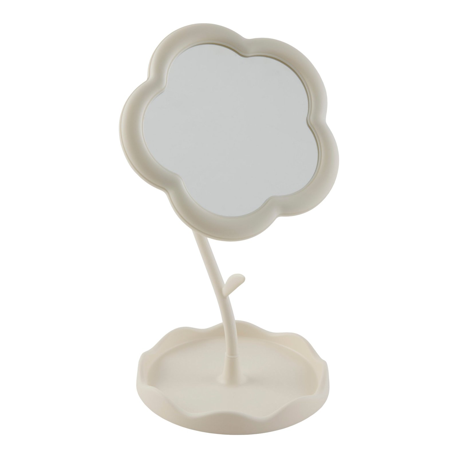 Flower Mirror With Tray, 6.3-in x 6.3-in x 11.5-in.