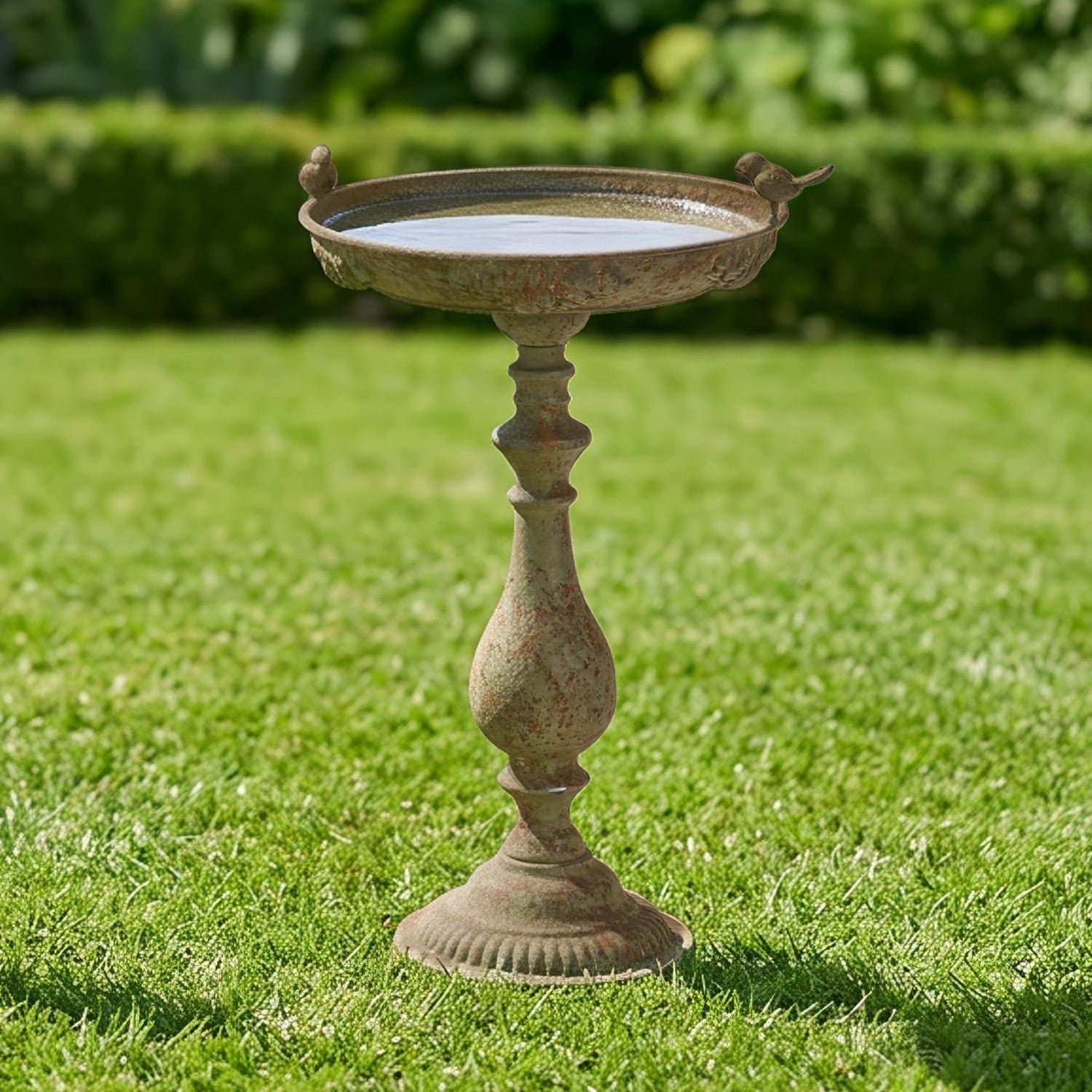 Antique Bird Feeder, 13.4-in x 11.4-in x 19.5-in.