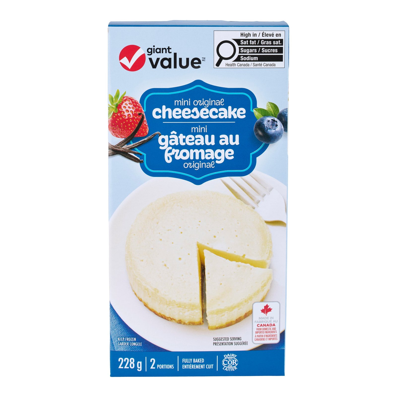 Giant Value Mini Cheesecakes, 2-Pack, 228 g