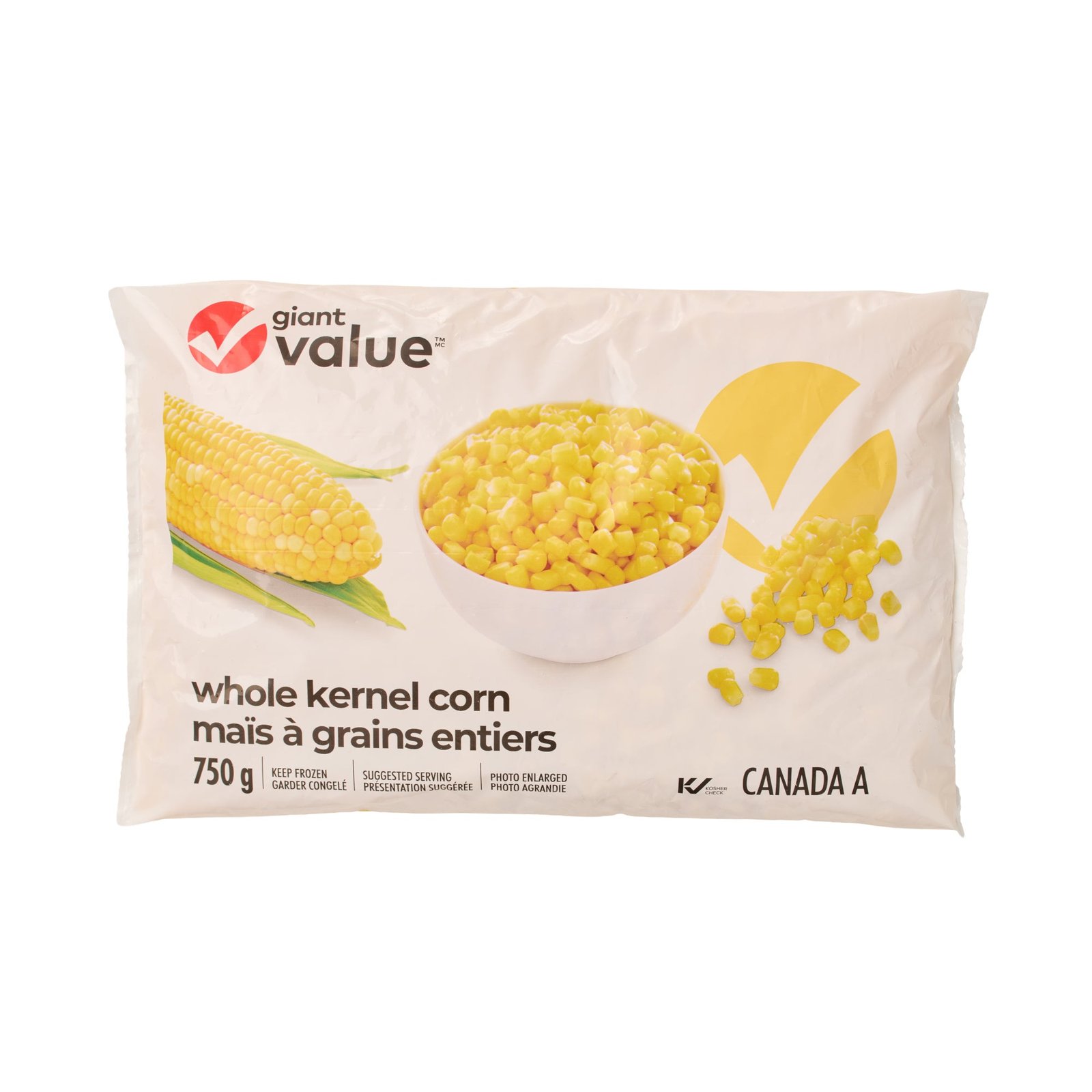 Giant Value Frozen Supersweet Corn, 750 g