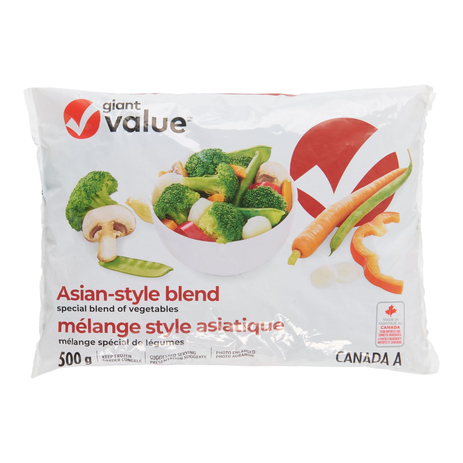 Giant Value Frozen Asian Vegetable Blend, 500 g