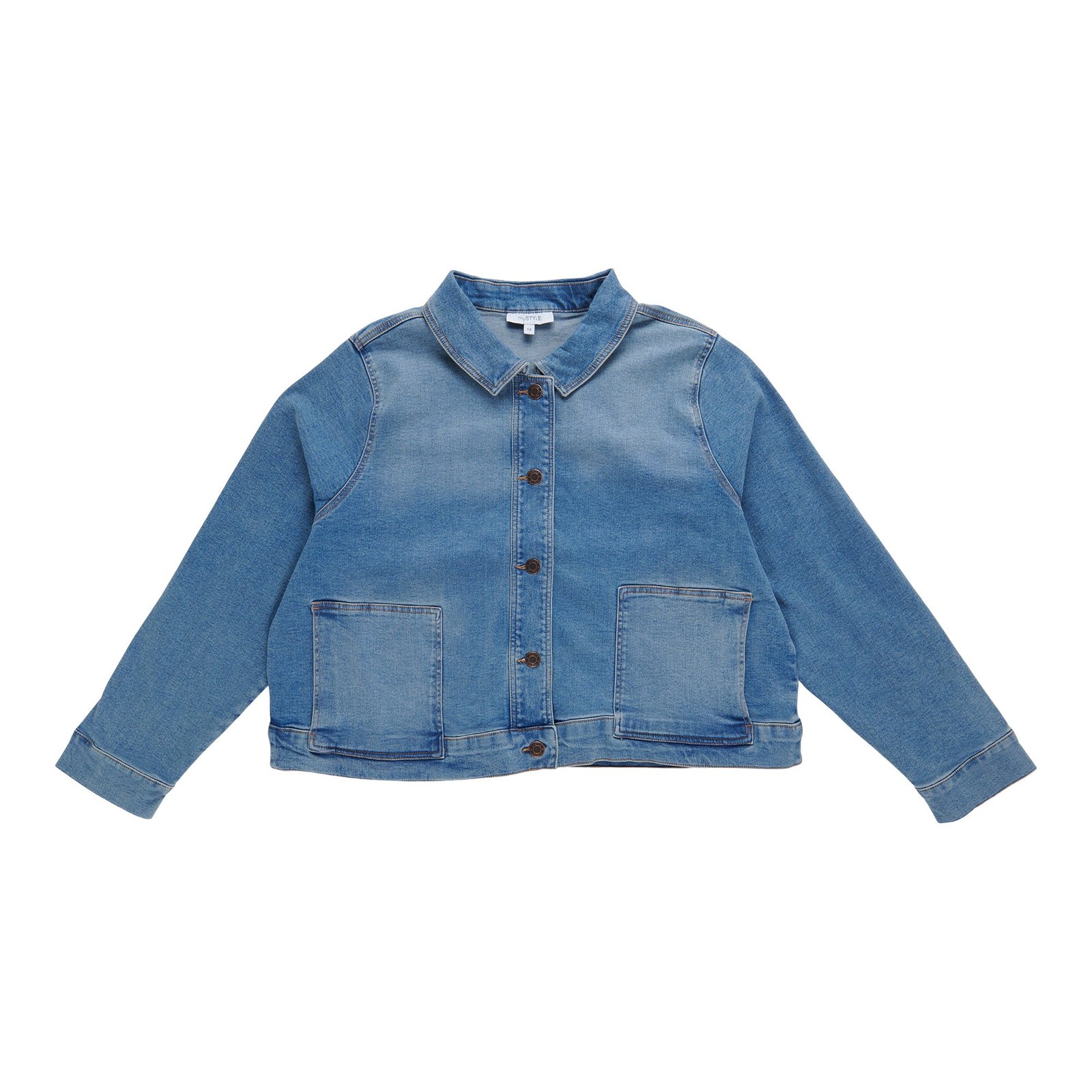 mySTYLE Women's Plus Denim Jacket