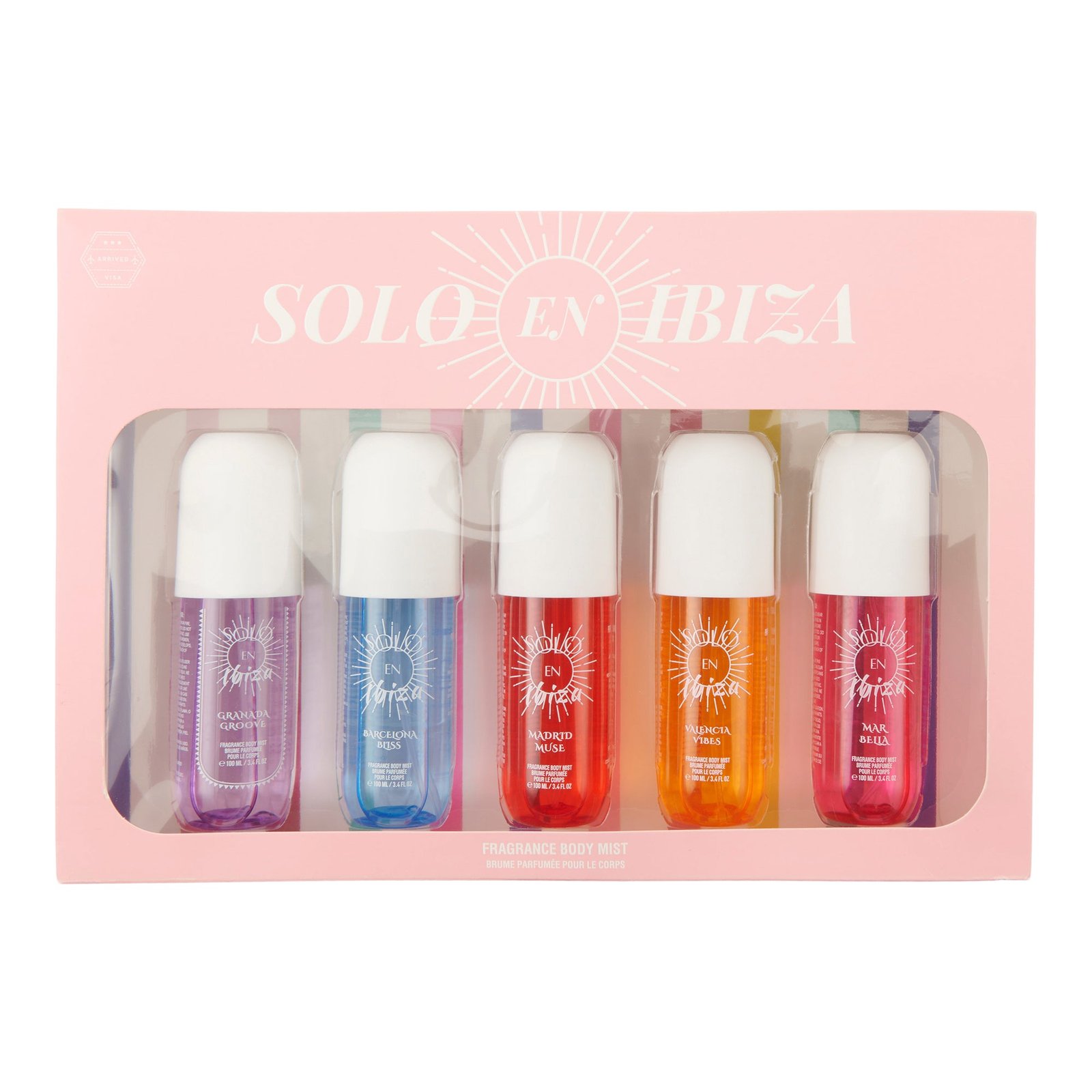 Solo En Ibiza Body Mist Gift Set, 5-Pack