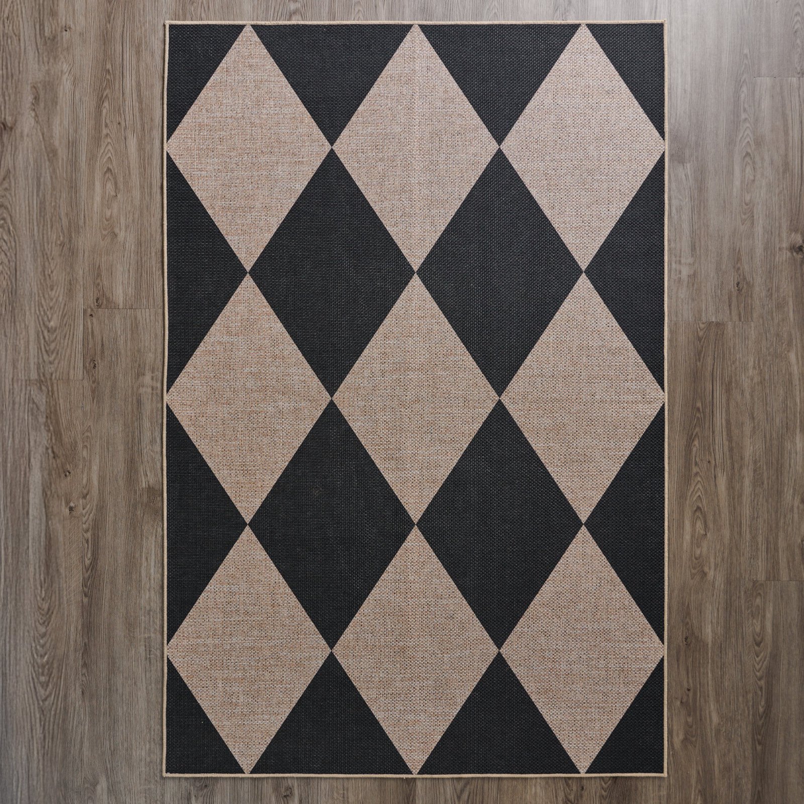HomeStyles Diamond Print Faux Jute Rug, 4-ft x 6-ft.