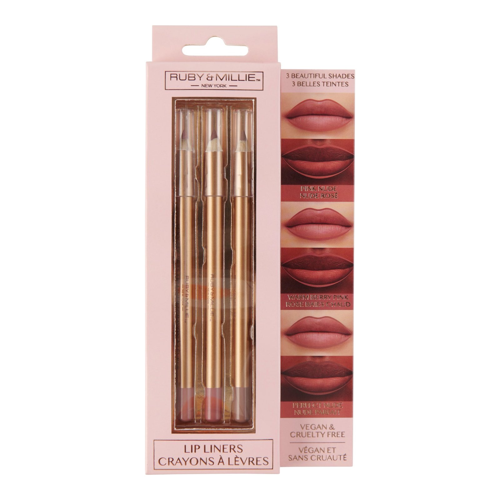 Ruby & Millie Sexy Secrets Lip Liners, 3-Pack