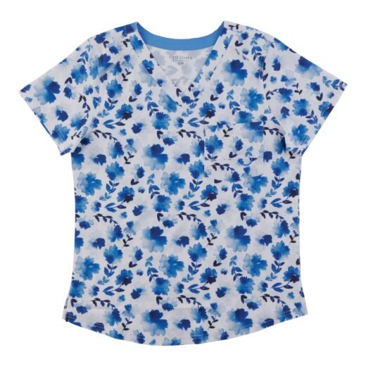 Options Women's Printed V-Neck Scrub Top