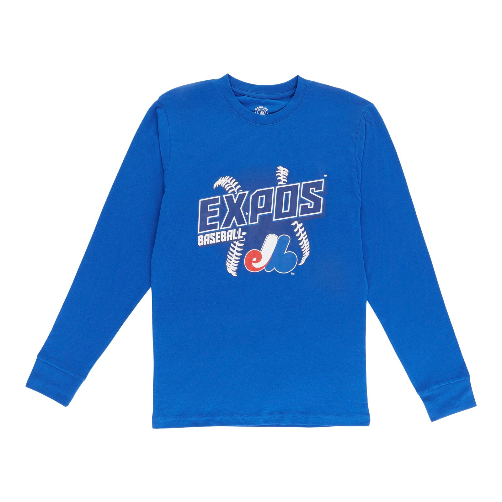 MLB Men's Licensed Montreal Expos Baseball Long Sleeve T-Shirt