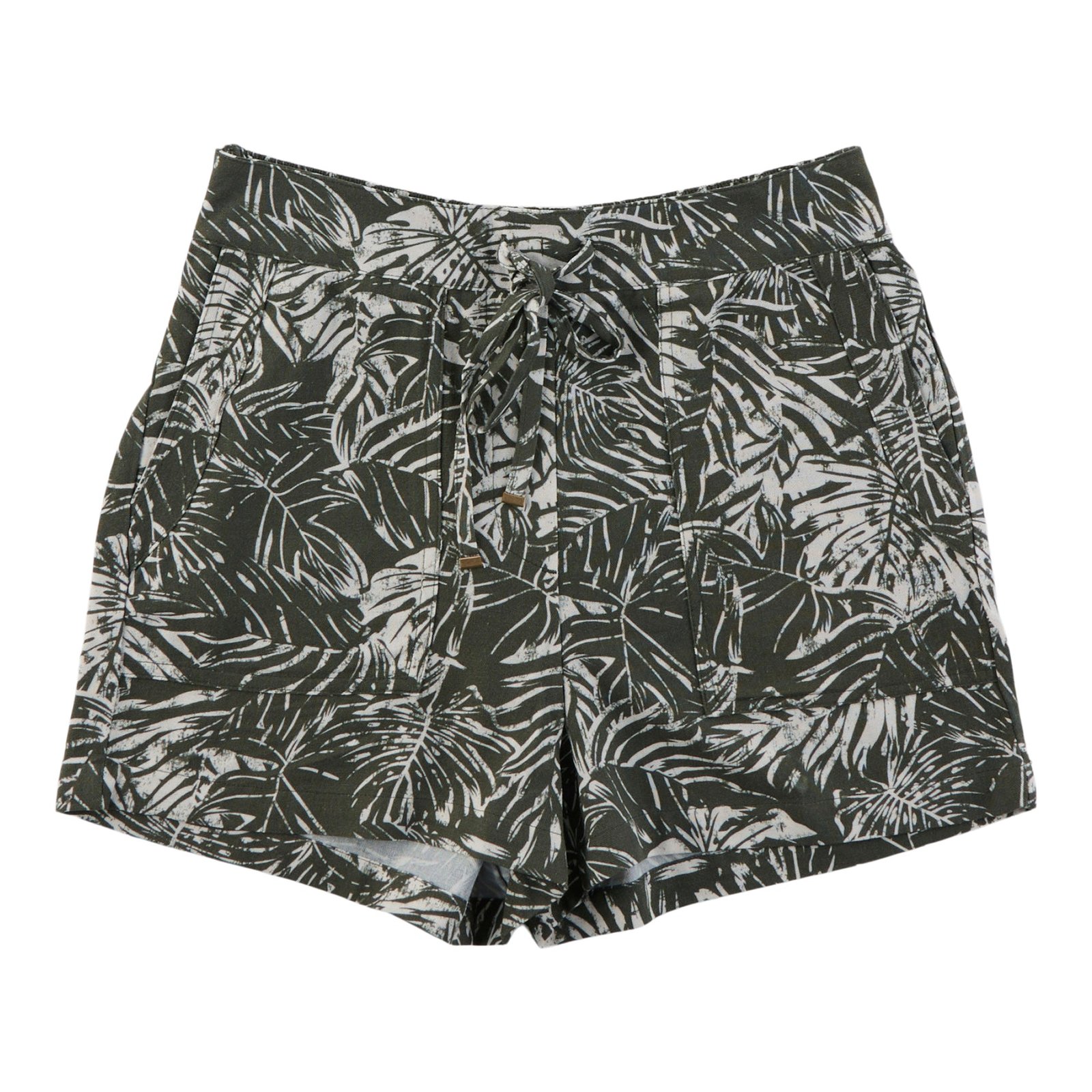 mySTYLE Women's Striped Linen Pull-On Shorts