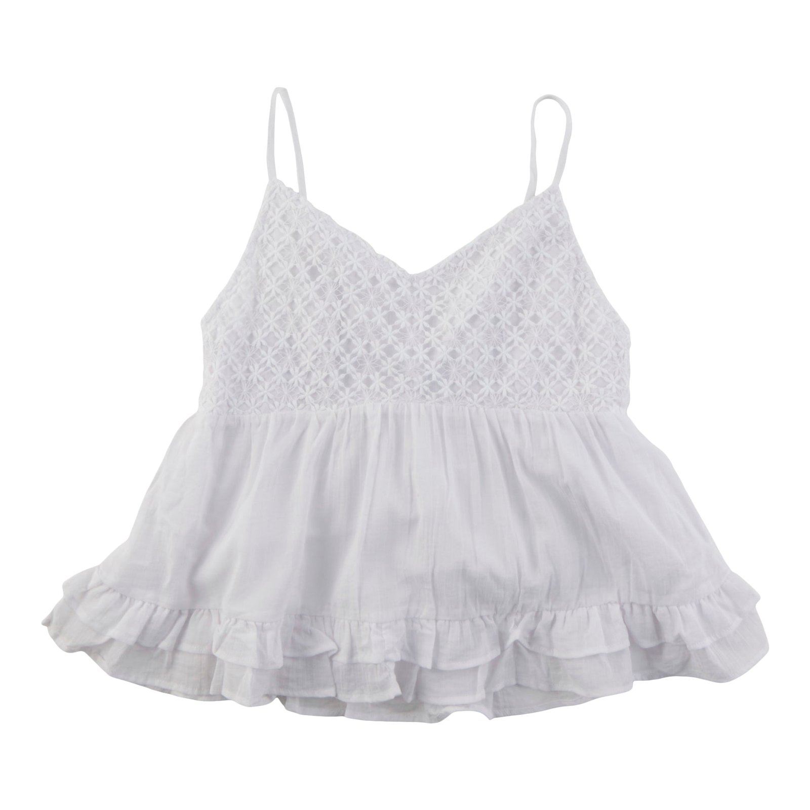 mySTYLE Women's Crochet Trim Tank Top