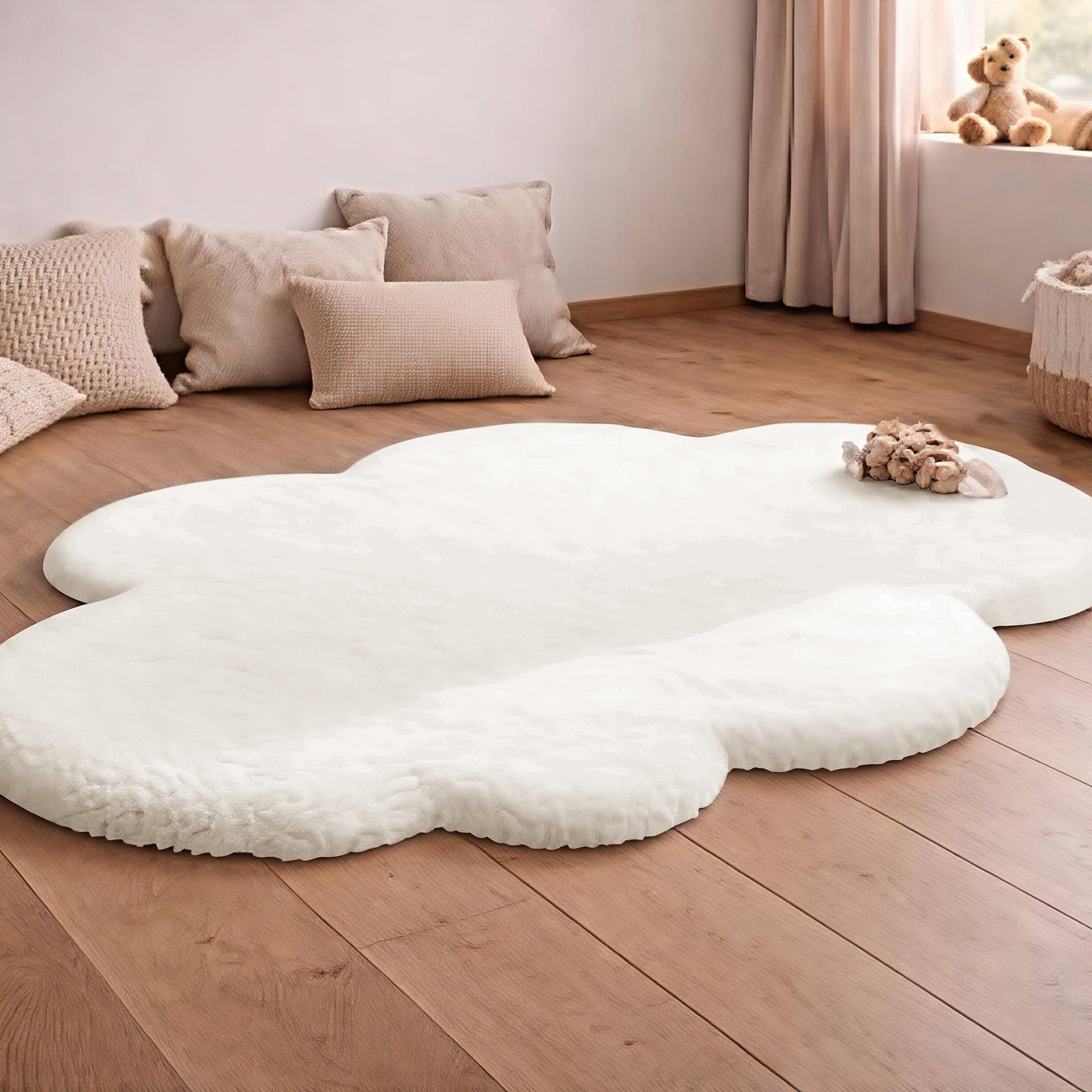 Faux Fur Cloud Rug, 3-ft x 5-ft.