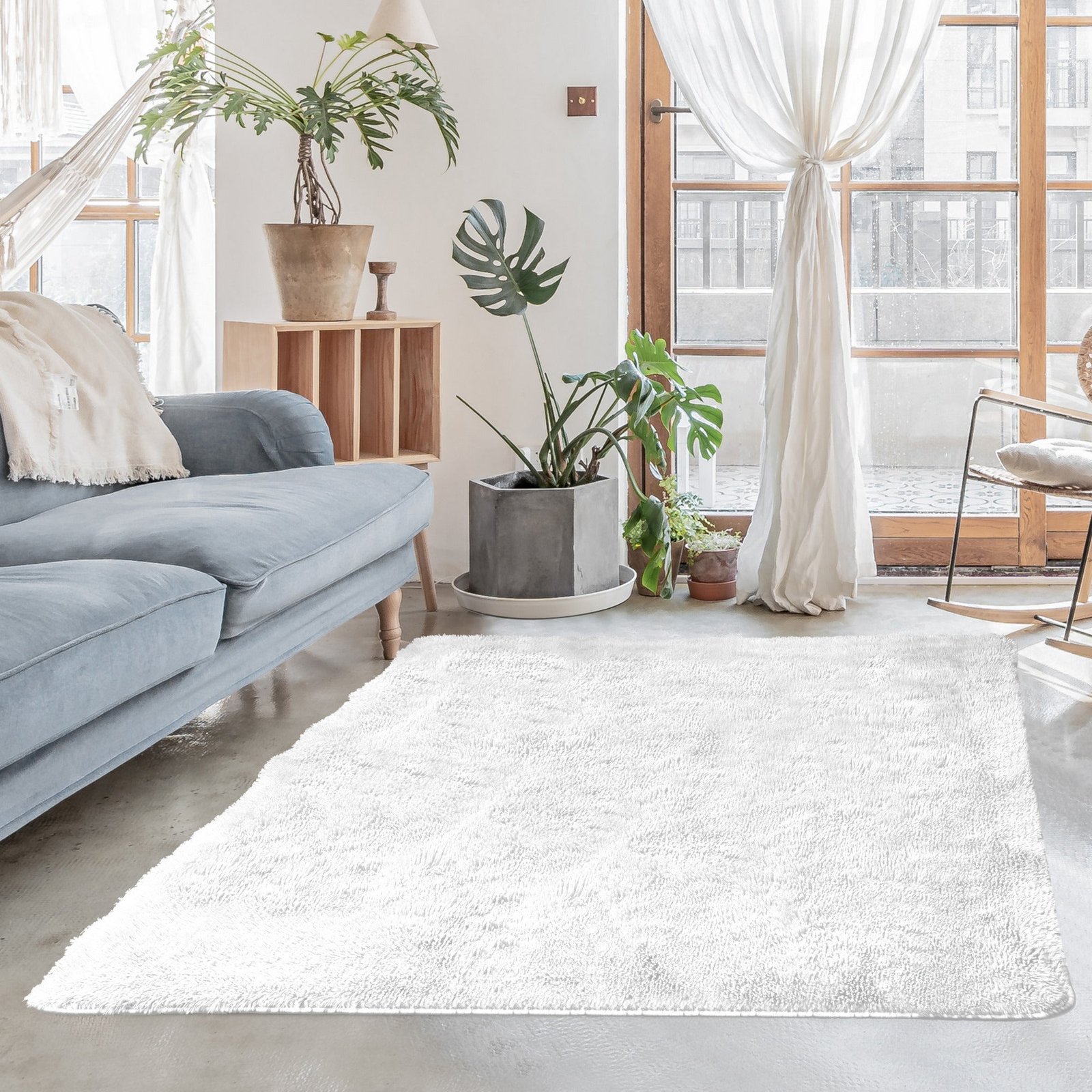 Plush Pile Shag Rug, 5-ft x 7-ft.