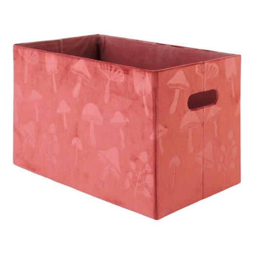 HomeStyles Decorative Velvet Basket, 14.2-in x 9-in x 9-in.