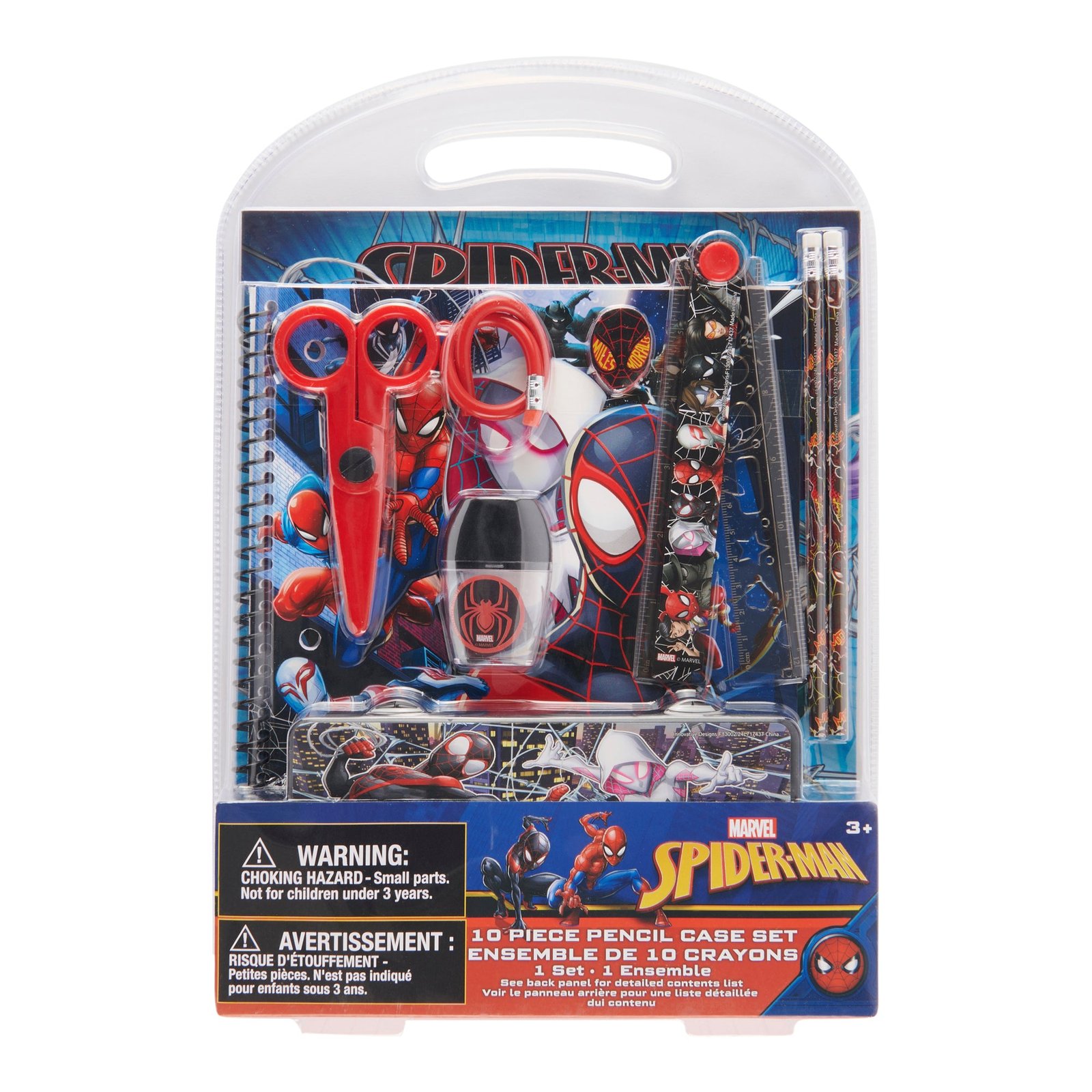 Spiderman Pencil Case Set, 10 Piece