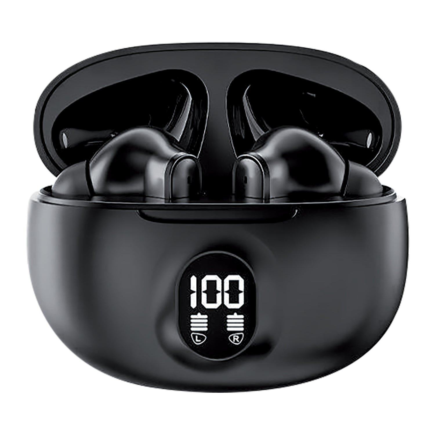 Earbuds With Charge Case, Black