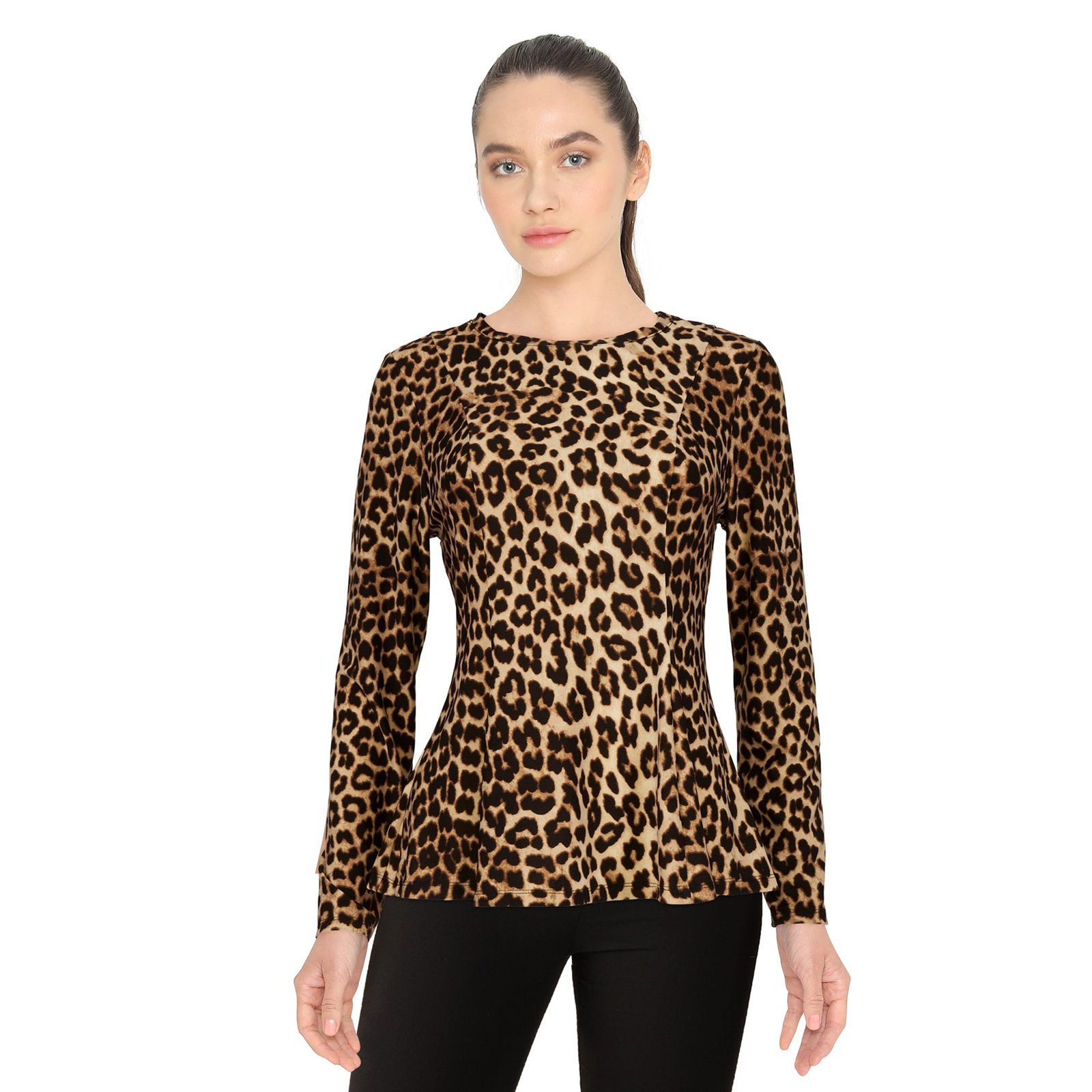 lily morgan Women's Printed Peplum Top