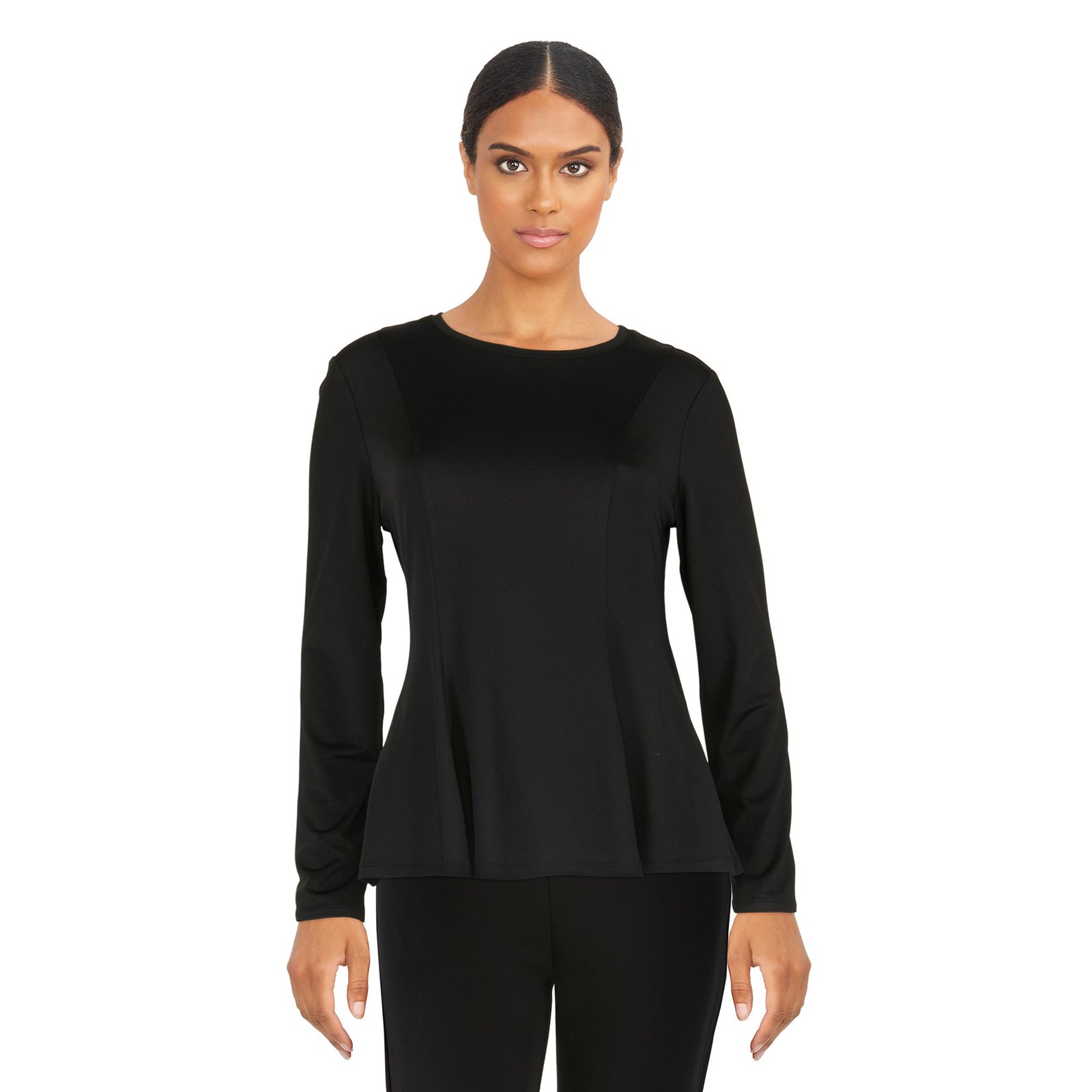 lily morgan Women's Solid Peplum Top