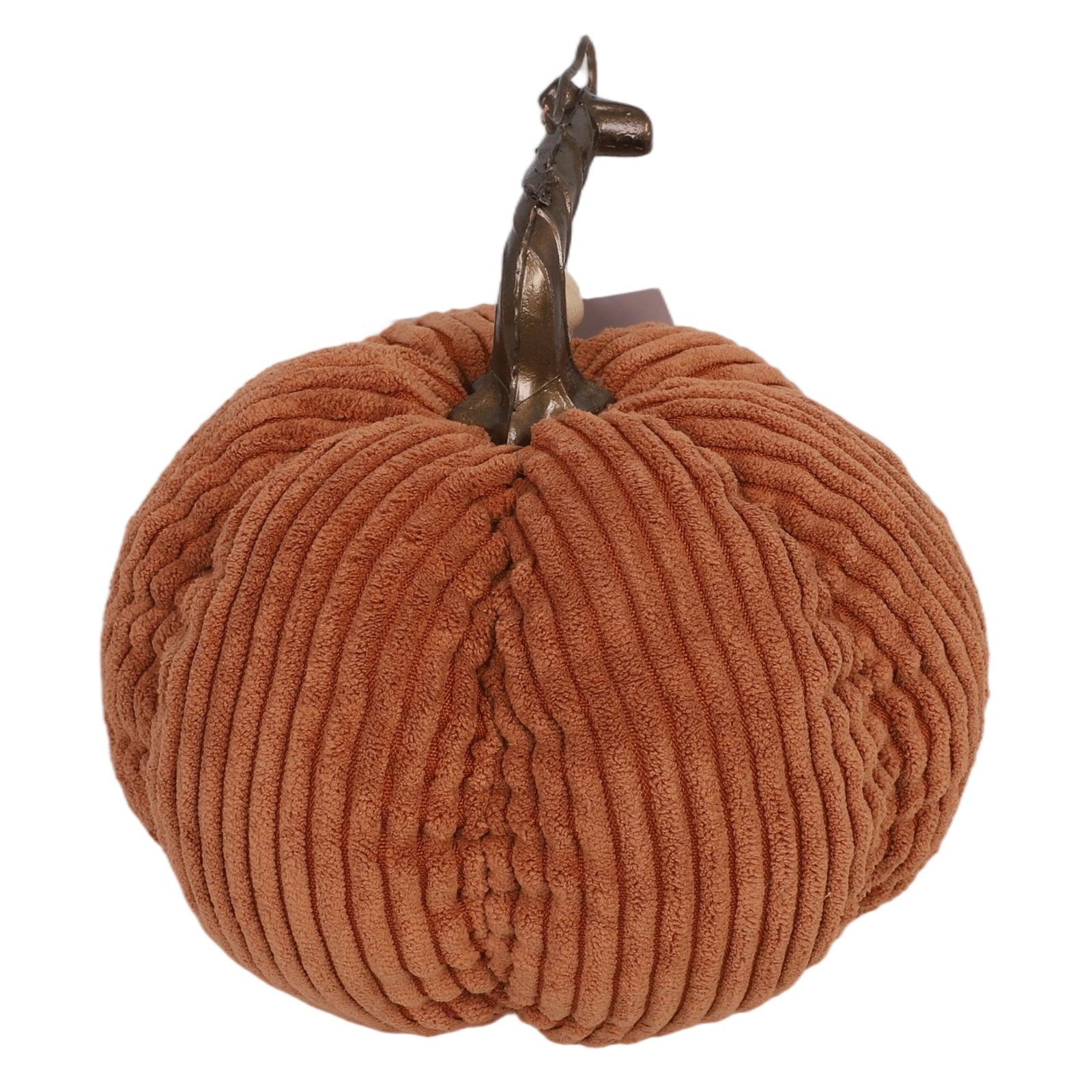 HomeStyles Corduroy Pumpkin, 6-in x 6-in.