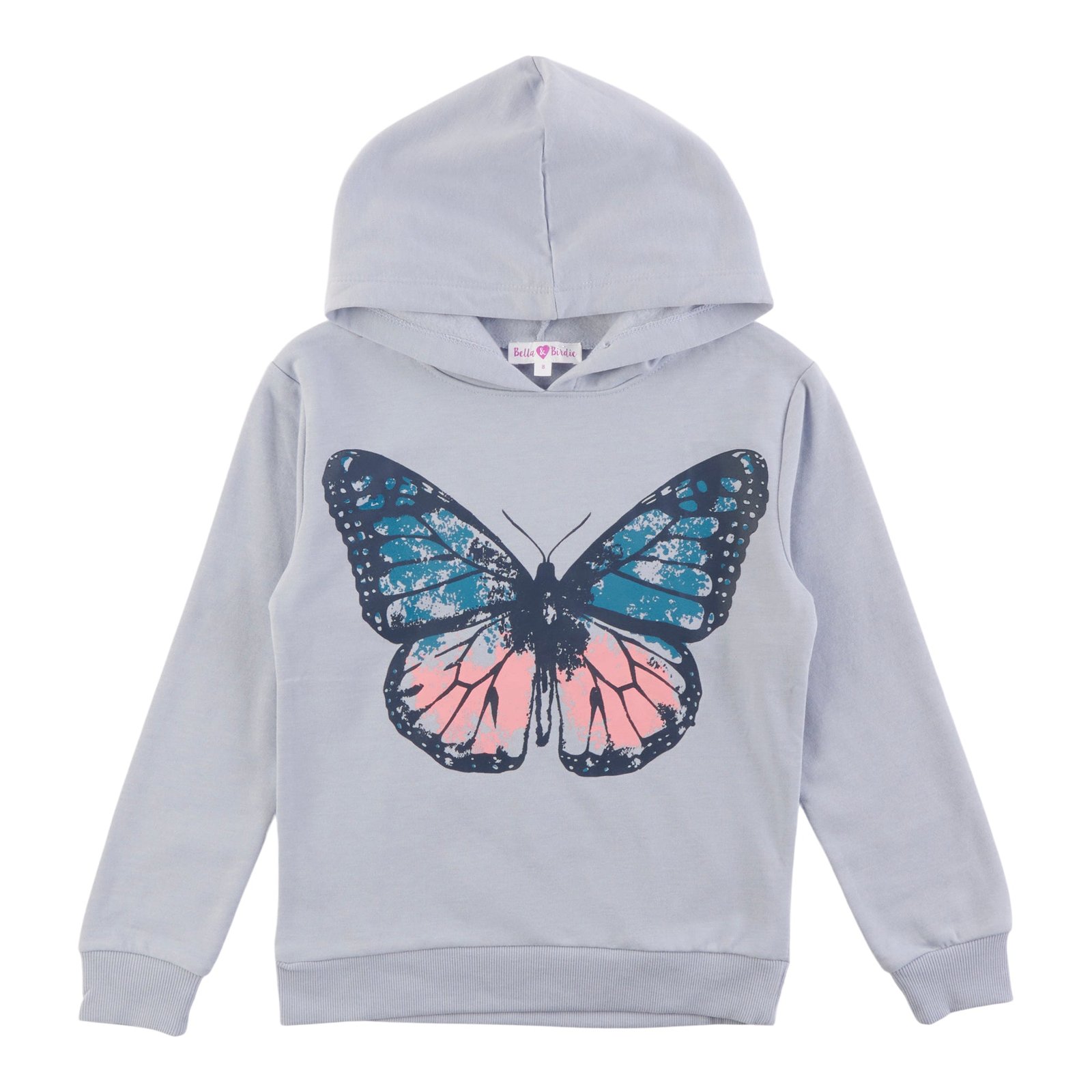BELLA & BIRDIE Girls' Autumn Flair Fleece Printed Popover Hoodie