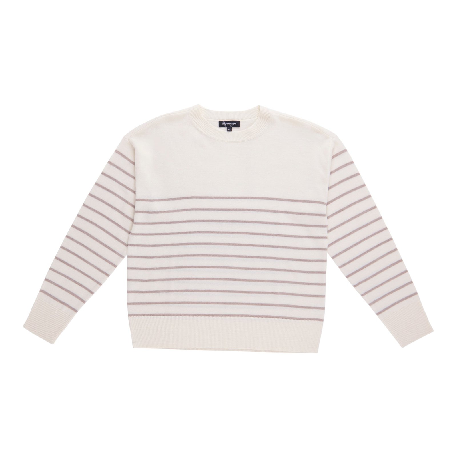 lily morgan Women's Striped Cashmere-Like Sweater