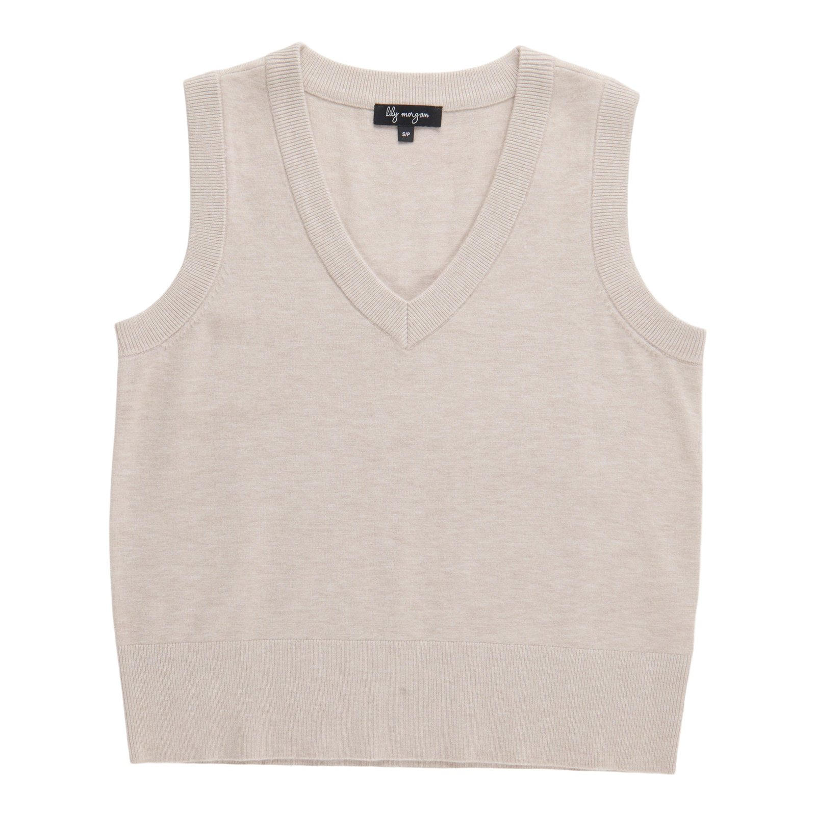 lily morgan Women's Solid V-Neck Sweater Vest