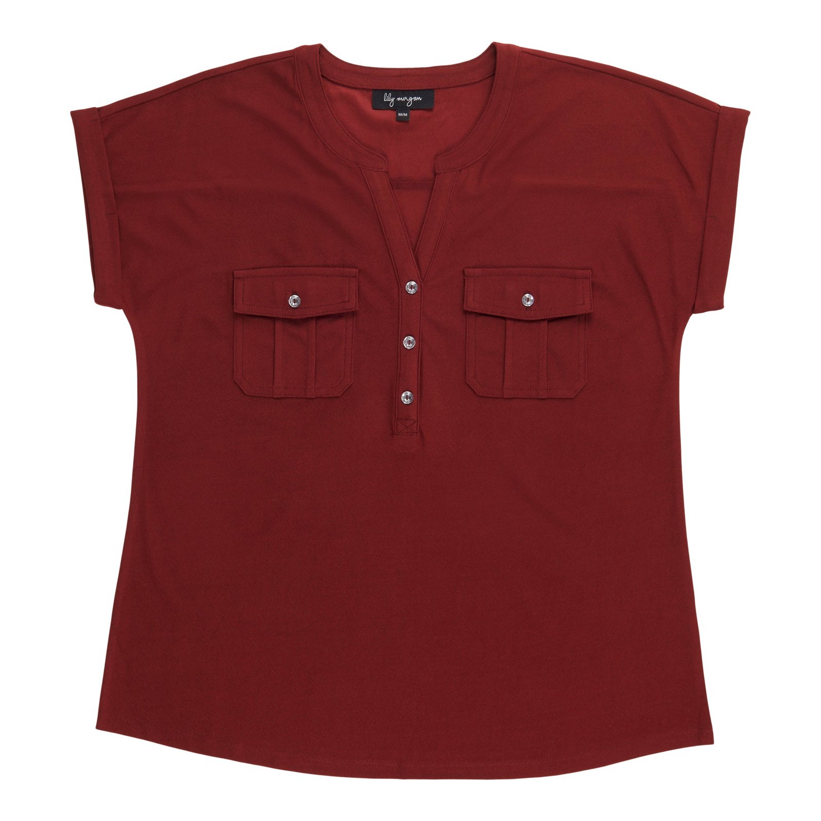 lily morgan Women's Top with Pleated Pockets