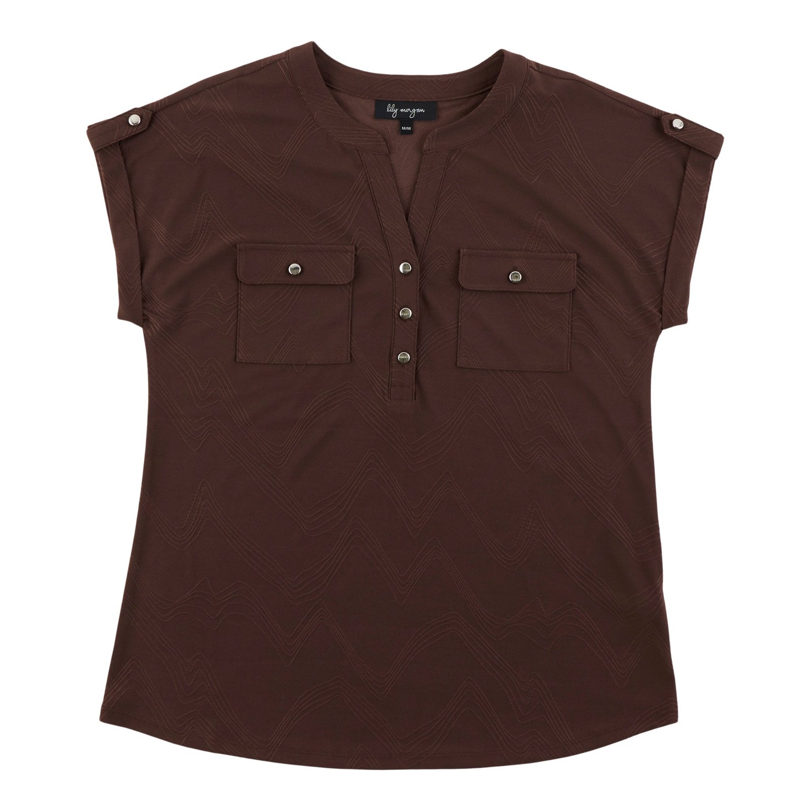 lily morgan Women's Top with Dual Chest Pockets