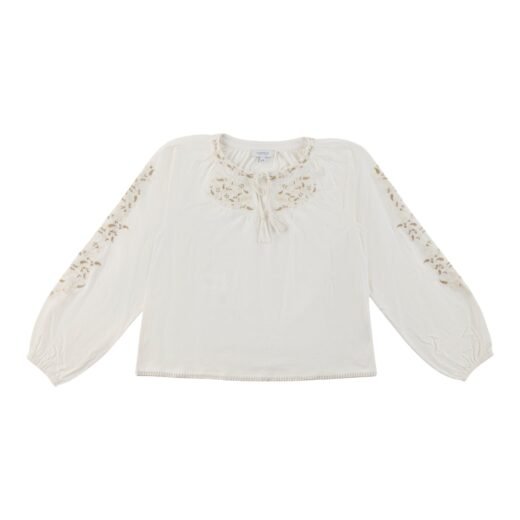mySTYLE Women's Embroidered Long Sleeve Top
