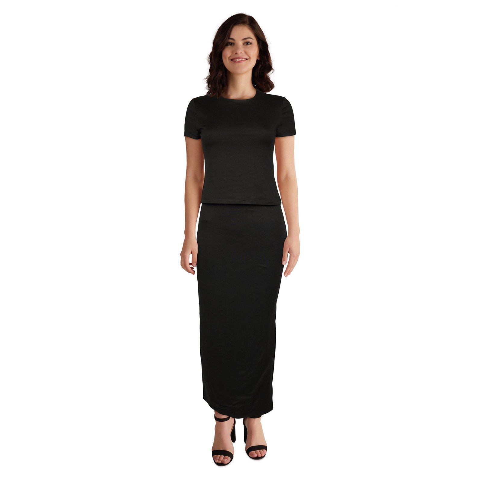 lily morgan Women's Ribbed Skirt Set, 2-Piece