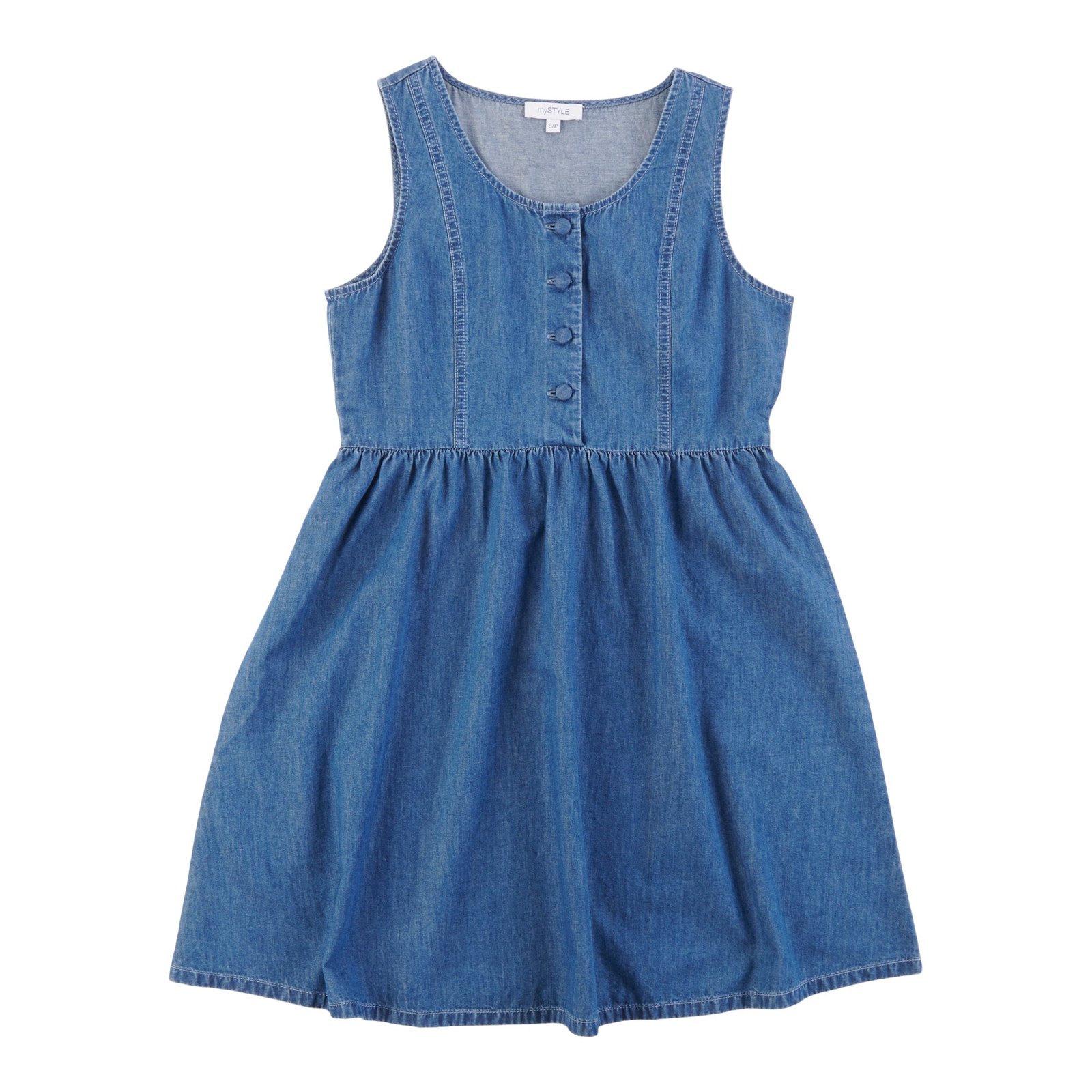mySTYLE Women's Dropped Waist Denim Dress