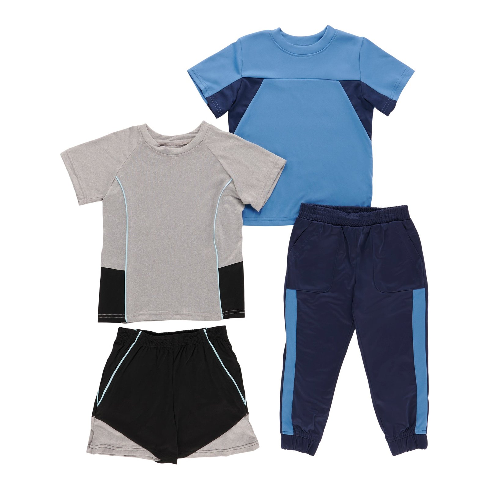 Toddler Boys' Short Sleeve Top and Pants Set, 4-Piece