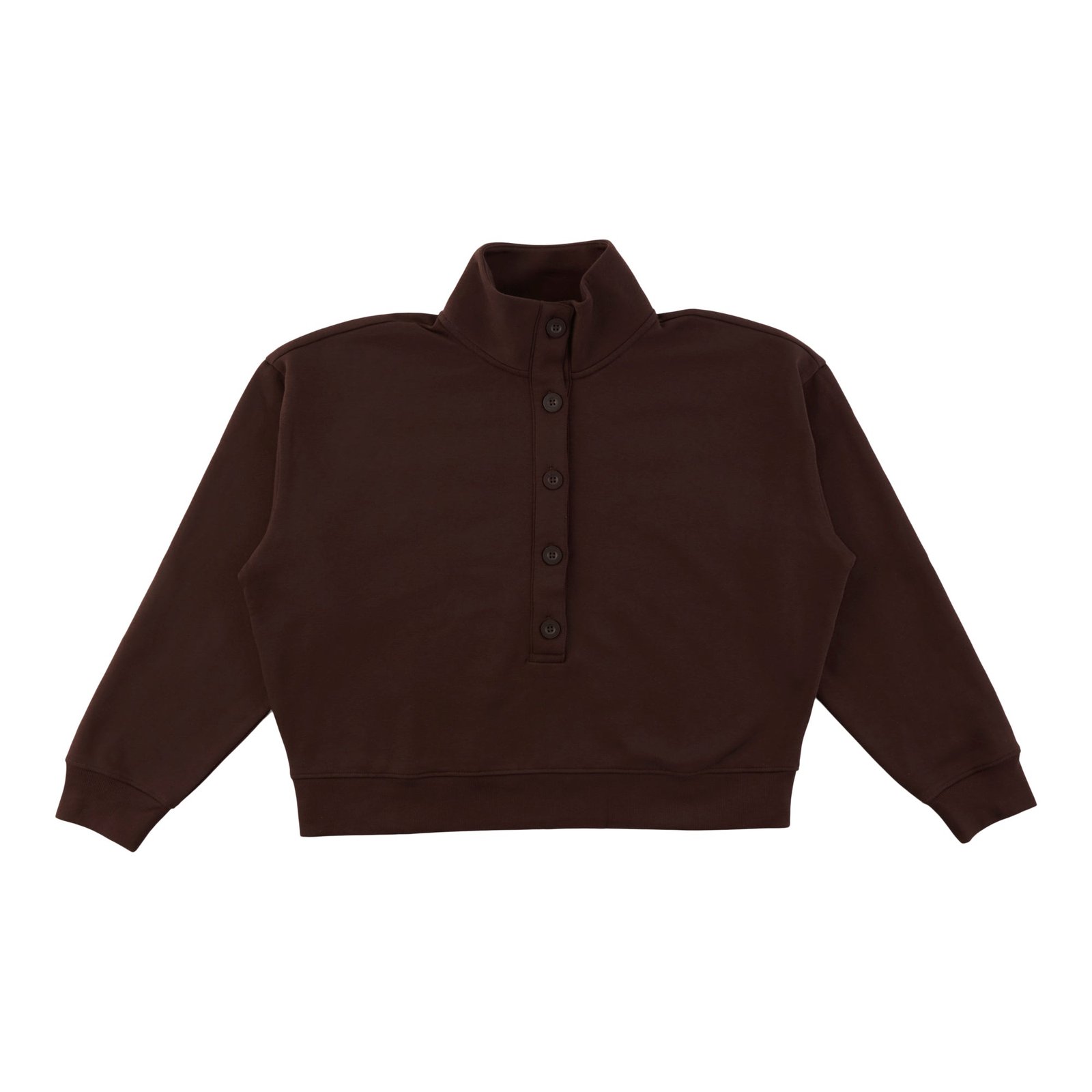 mySTYLE Women's 1/4 Button Fleece Sweatshirt
